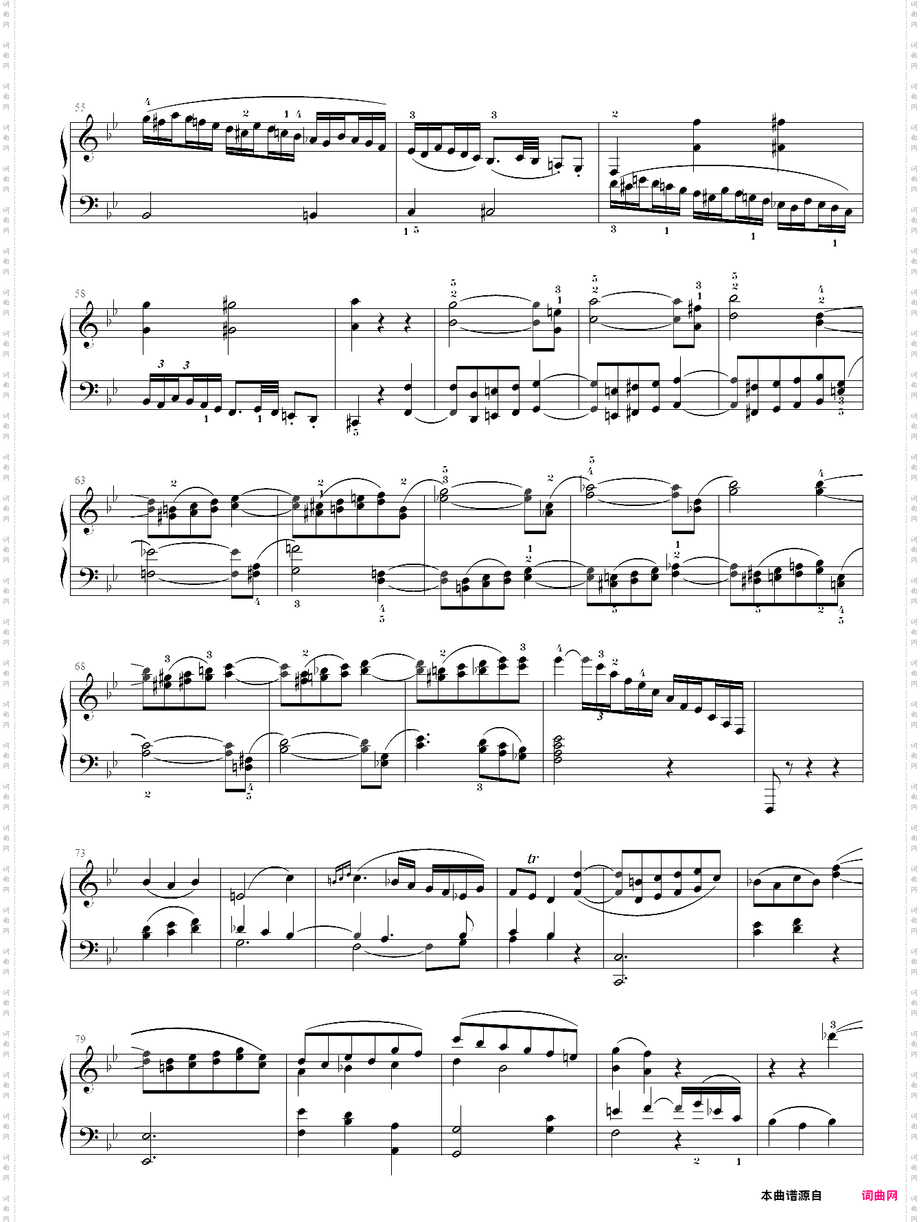 莫扎特f大调钢琴奏鸣曲k533第二乐章