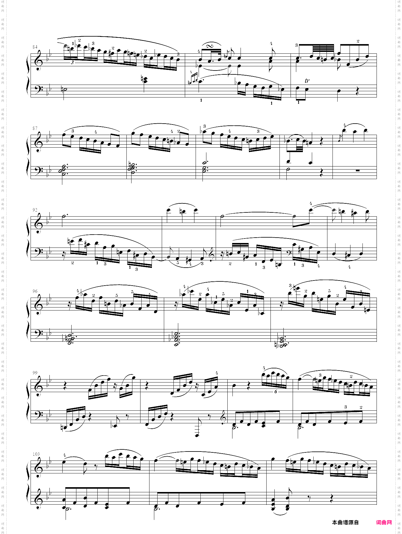 莫扎特f大调钢琴奏鸣曲k533第二乐章