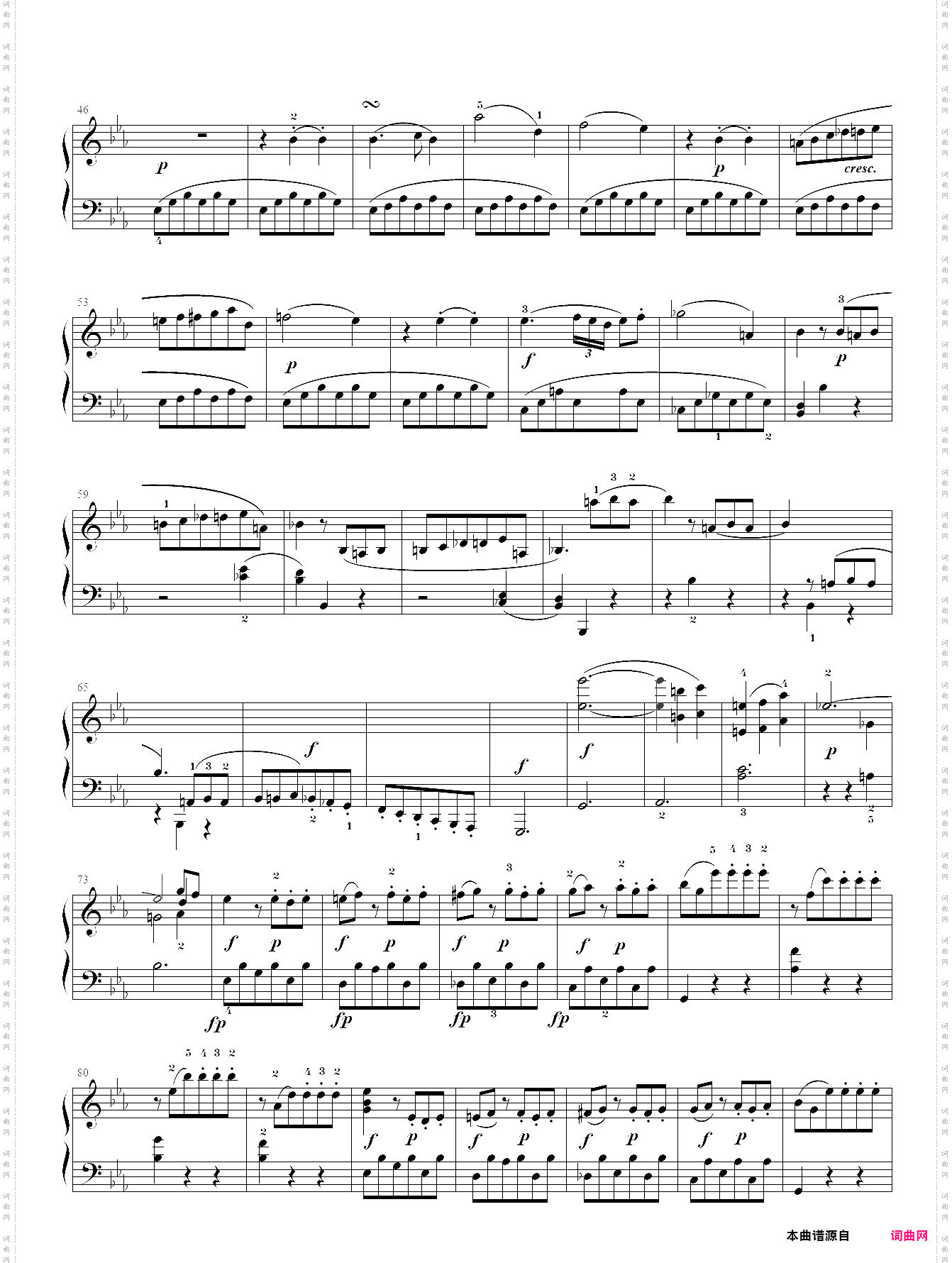 莫扎特c小调钢琴奏鸣曲k457第三乐章