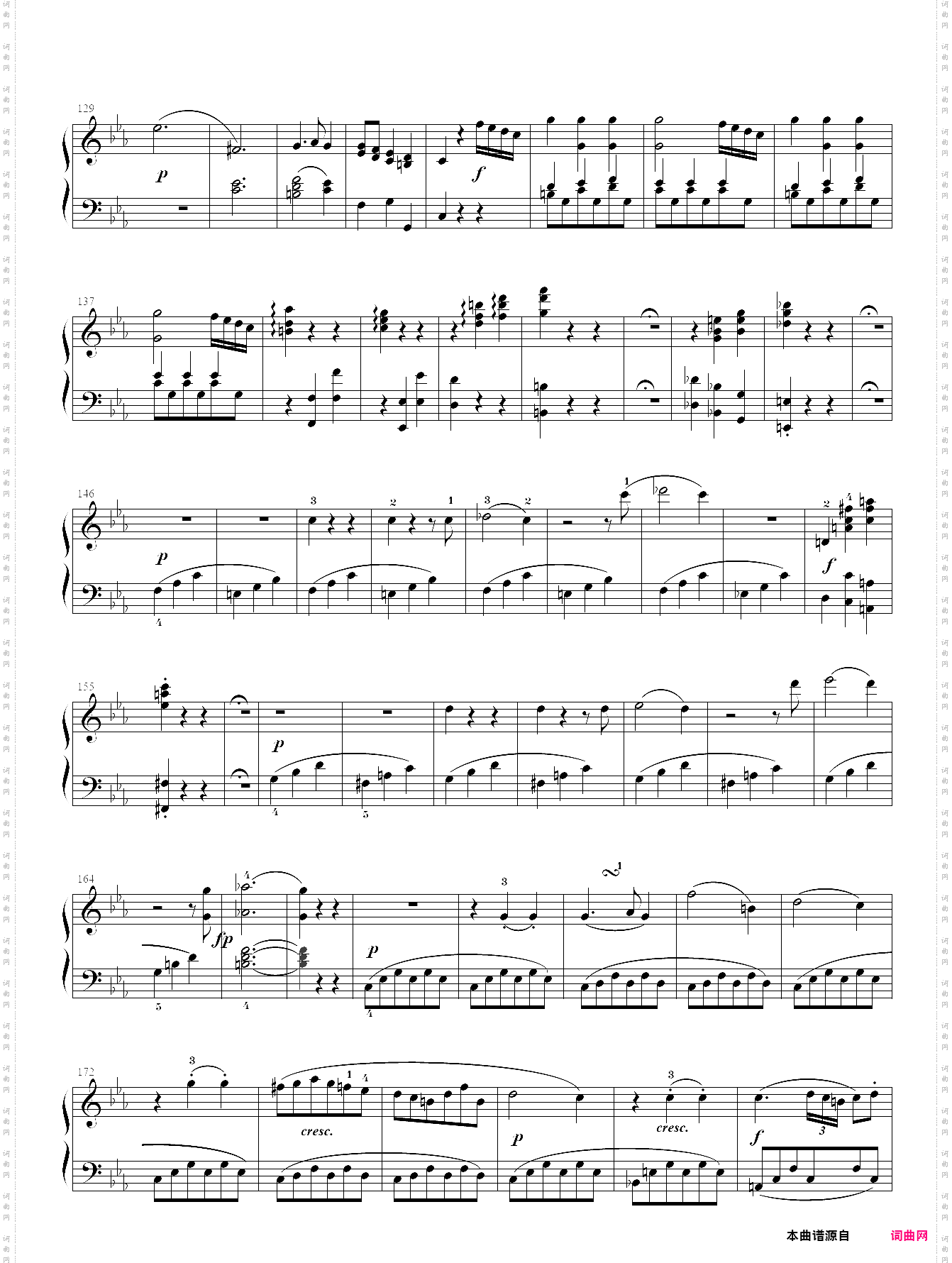 莫扎特c小调钢琴奏鸣曲k457第三乐章