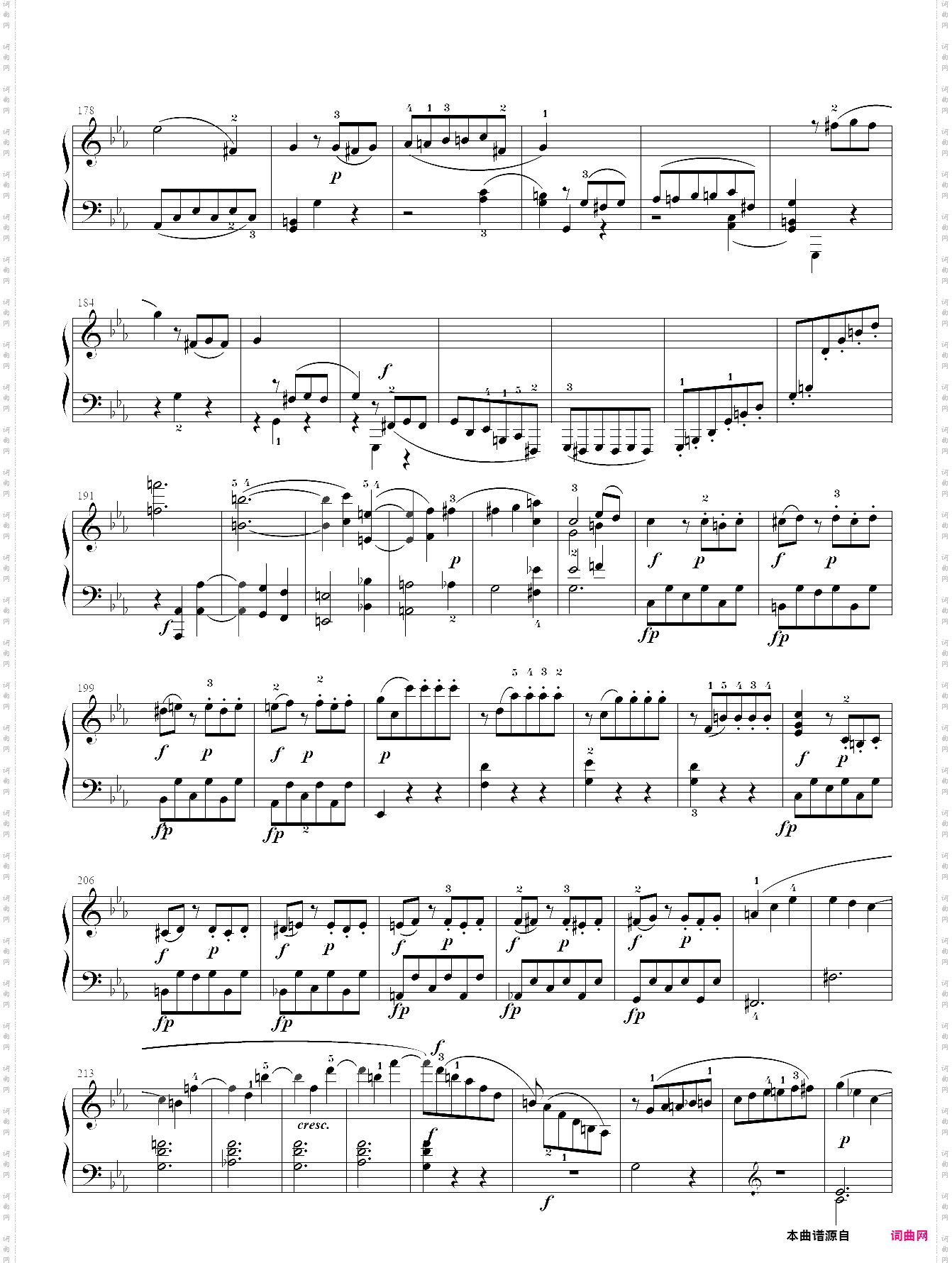 莫扎特c小调钢琴奏鸣曲k457第三乐章