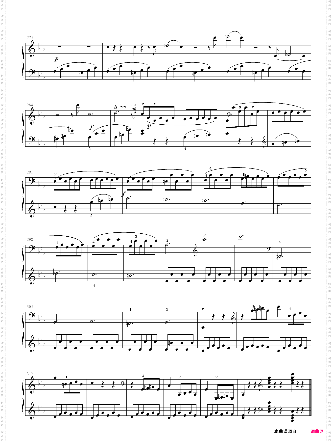 莫扎特c小调钢琴奏鸣曲k457第三乐章