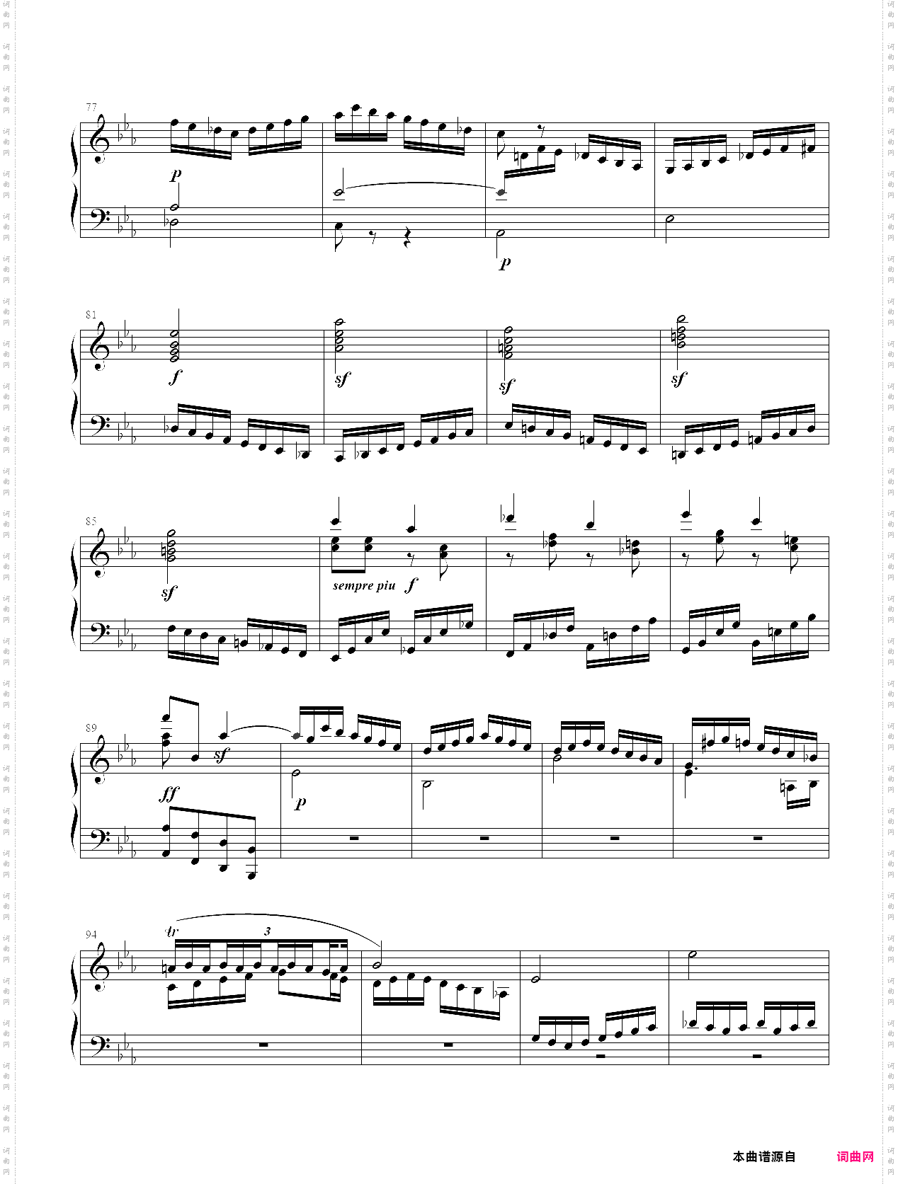 贝多芬英雄变奏曲与赋格 op·35 终章赋格