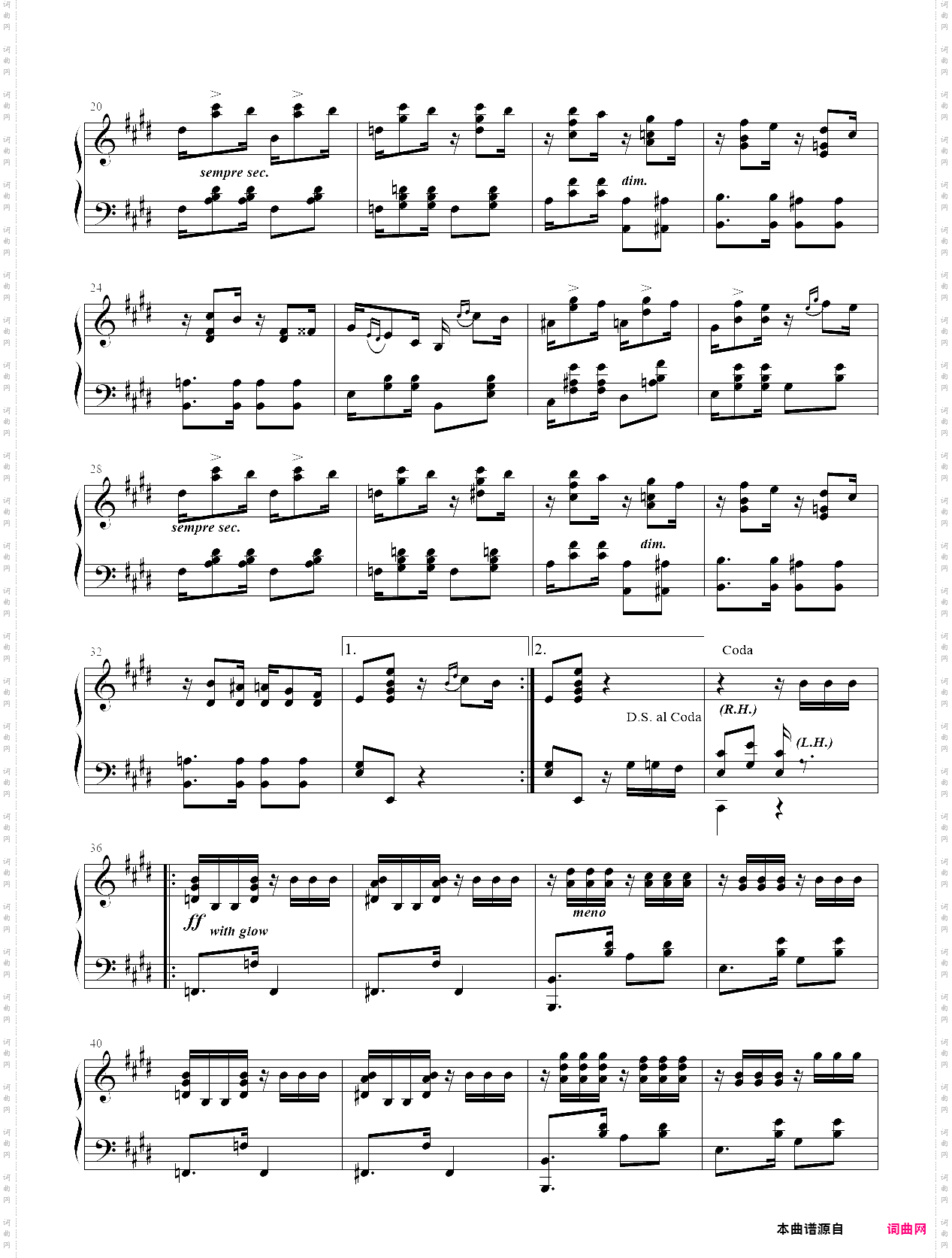 4·【规定曲目a组】3、空中楼阁巴西探戈- 中国音乐学院钢琴考级第十级2019版