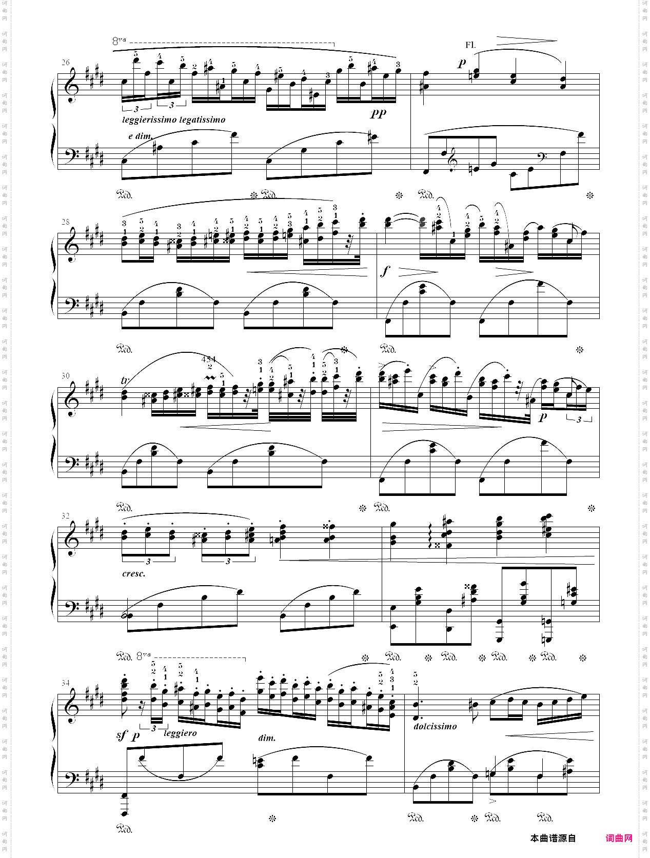 2·【规定曲目a组】1、第一钢琴协奏曲第二乐章节选- 中国音乐学院钢琴考级第十级2019版