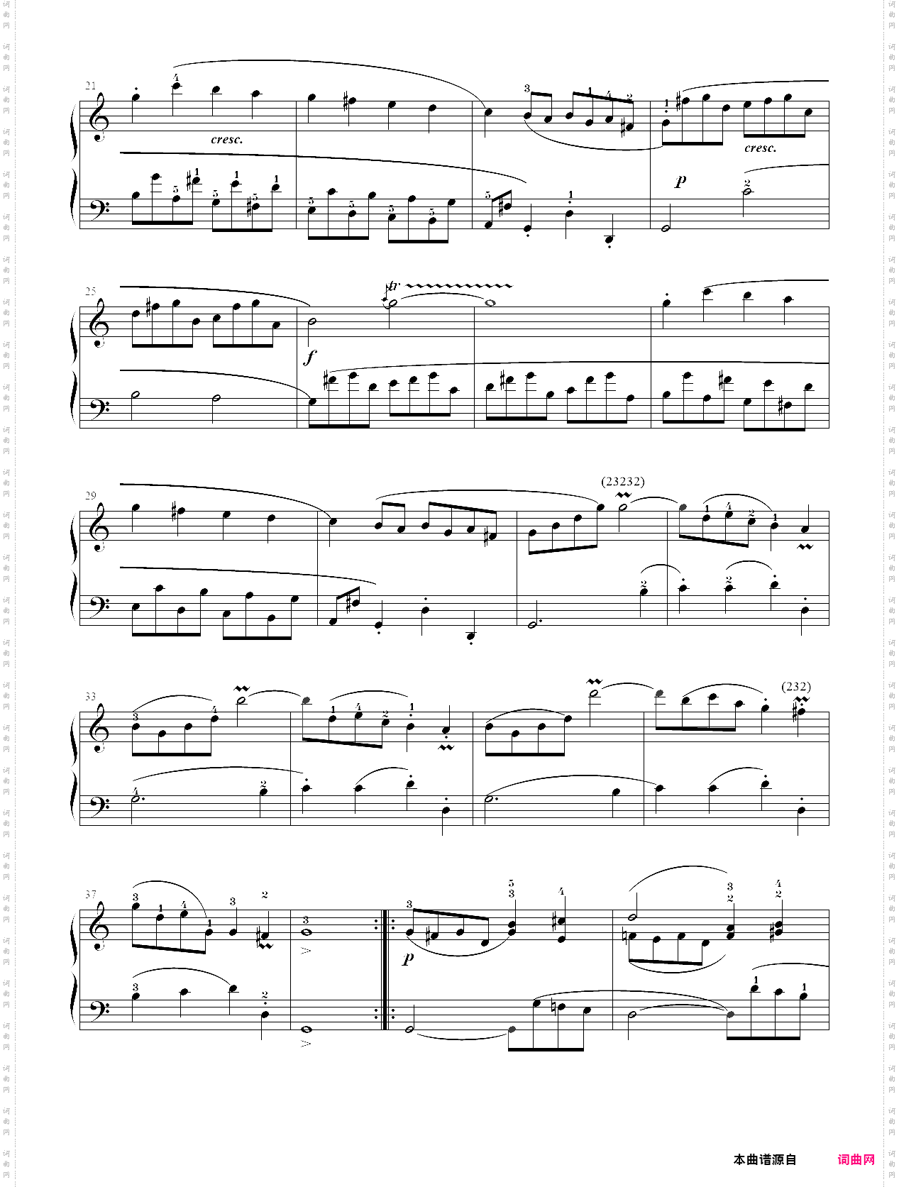 10·【自选曲目】3、c大调奏鸣曲 - 中国音乐学院钢琴考级第九级2019版