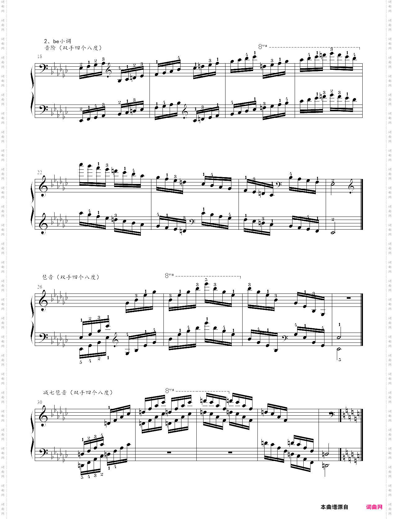 1·【基本练习】- 中国音乐学院钢琴考级第八级2019版