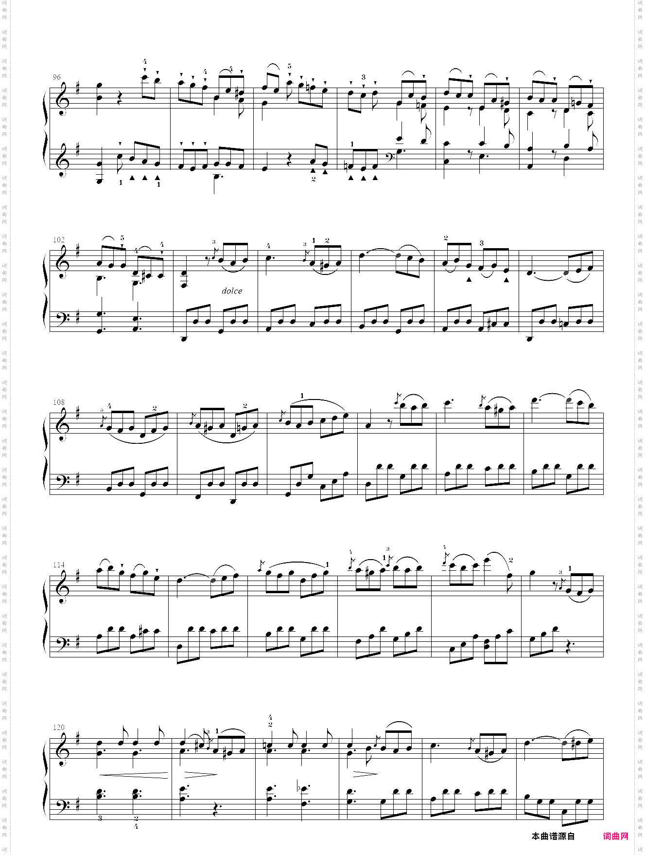 贝多芬-g小调奏鸣曲op·49 no·1，简易奏鸣曲 第二乐章