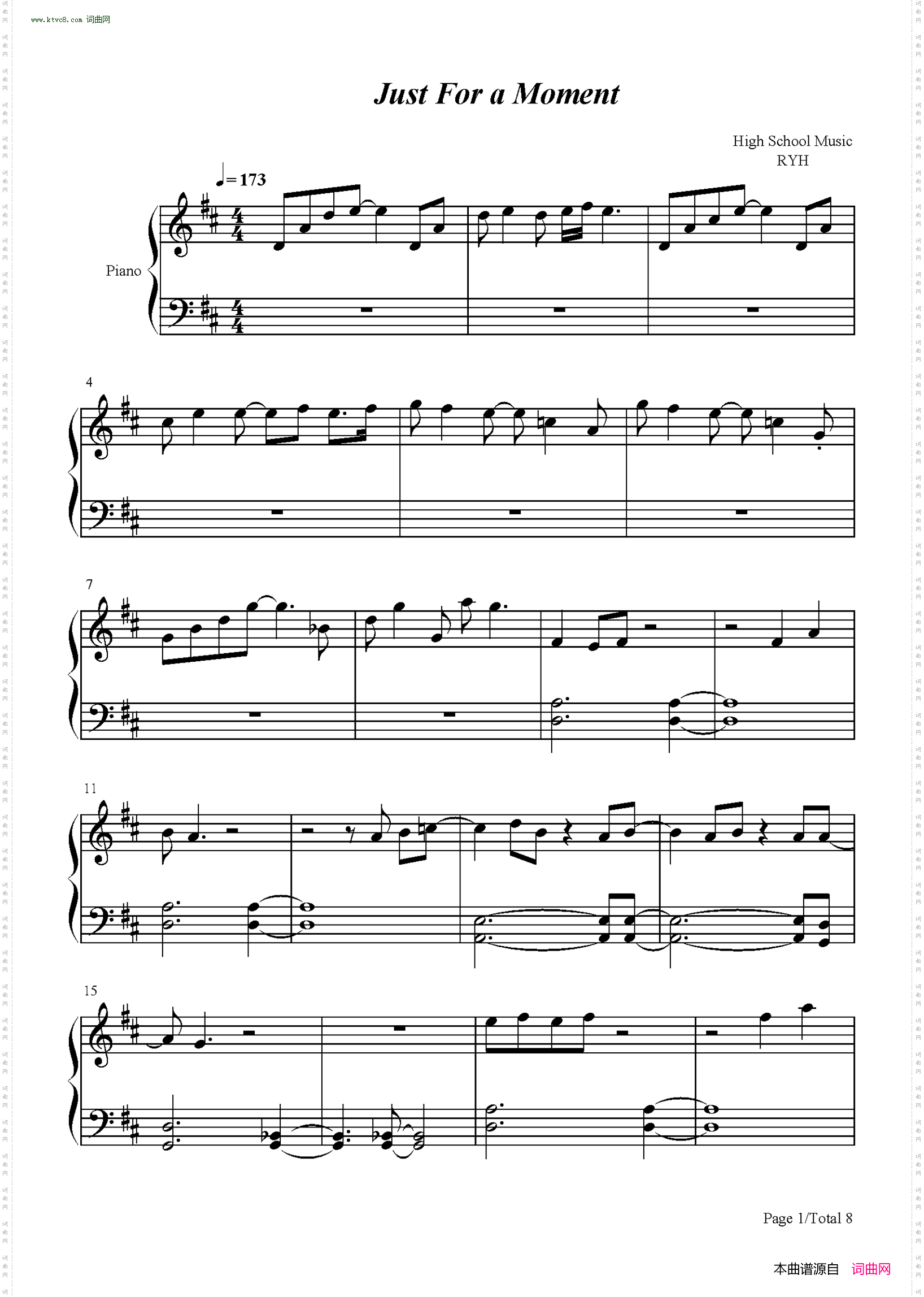 Just For a Moment_歌舞青春音乐剧集OST