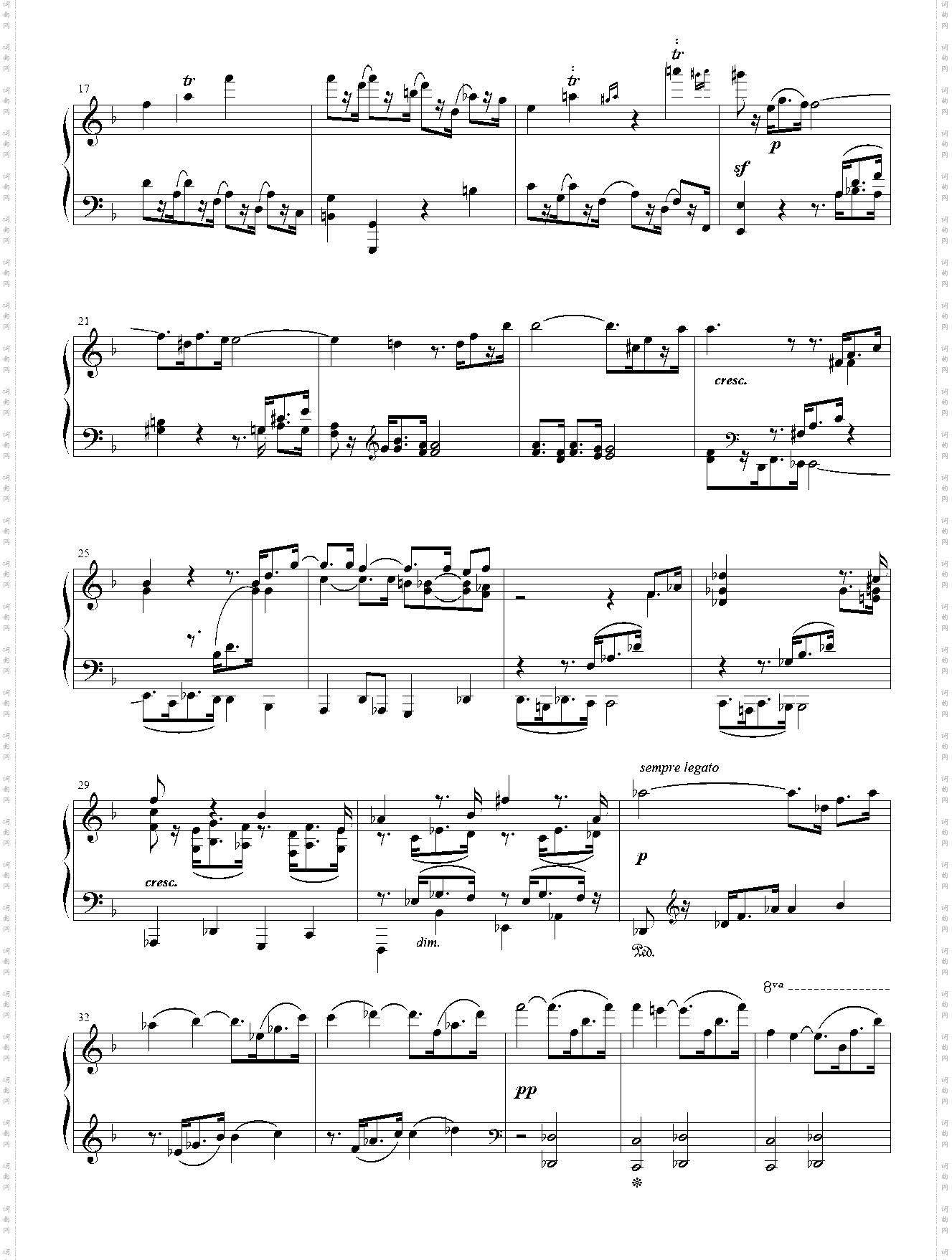 贝多芬-A大调奏鸣曲Op·101 第二乐章