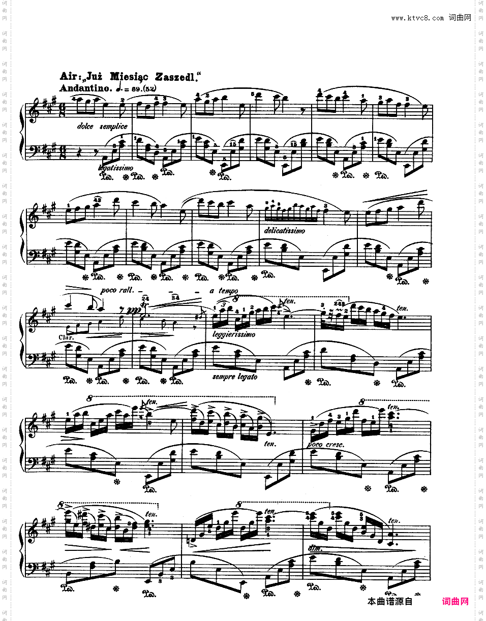 华丽的波兰民歌幻想曲 Op·13 - 为钢琴与乐队而作Chopin op13 Grande Fantaisie版本二