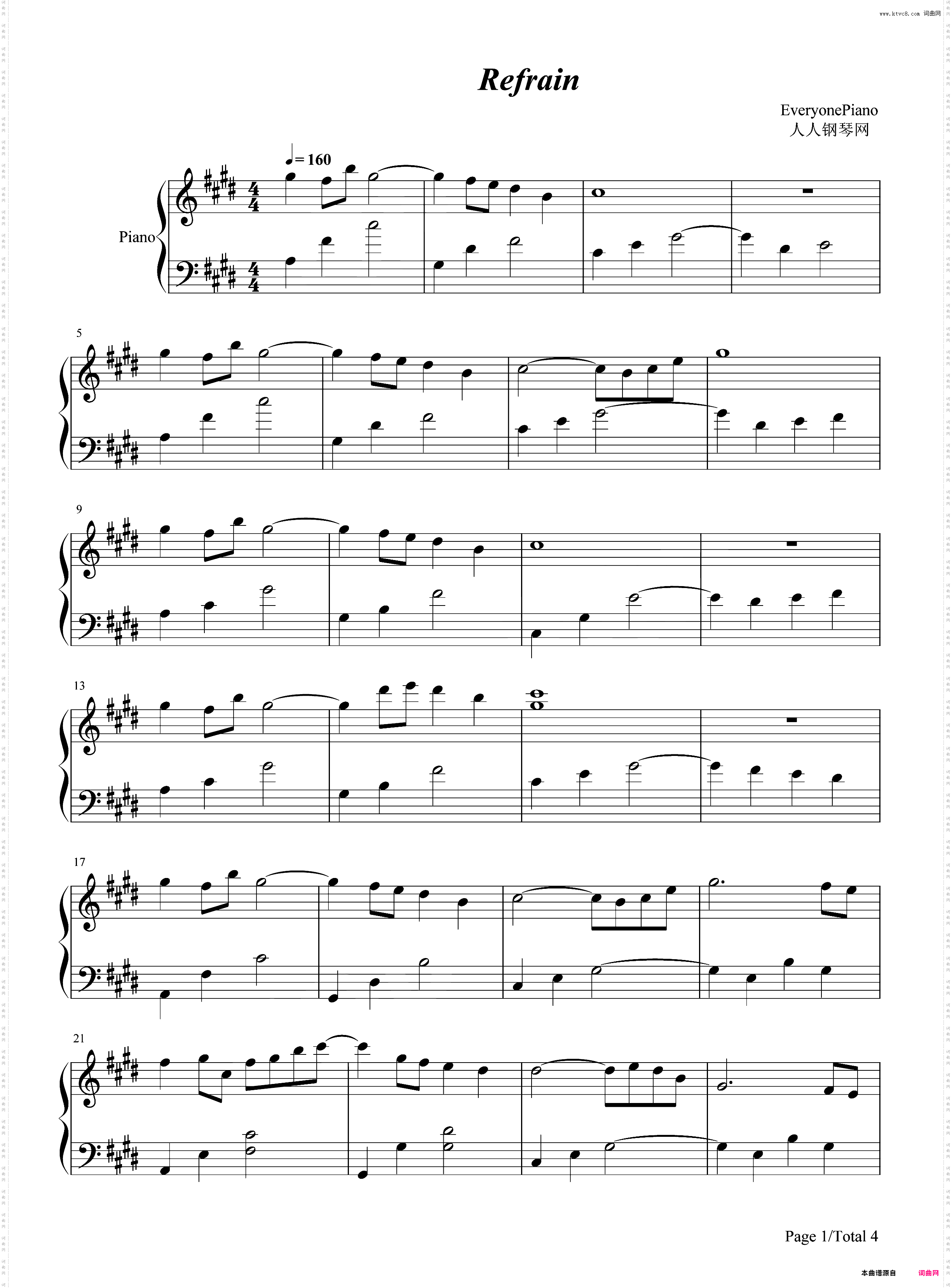 Refrain-Anan Ryoko-EOP教学曲