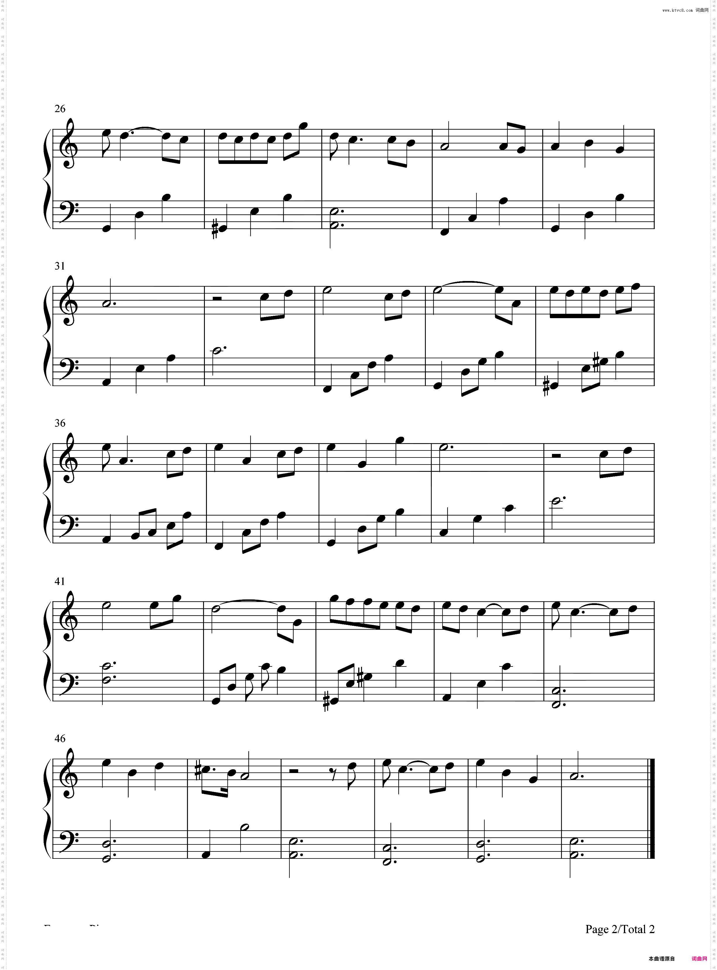 若_C调简单版-周生如故插曲