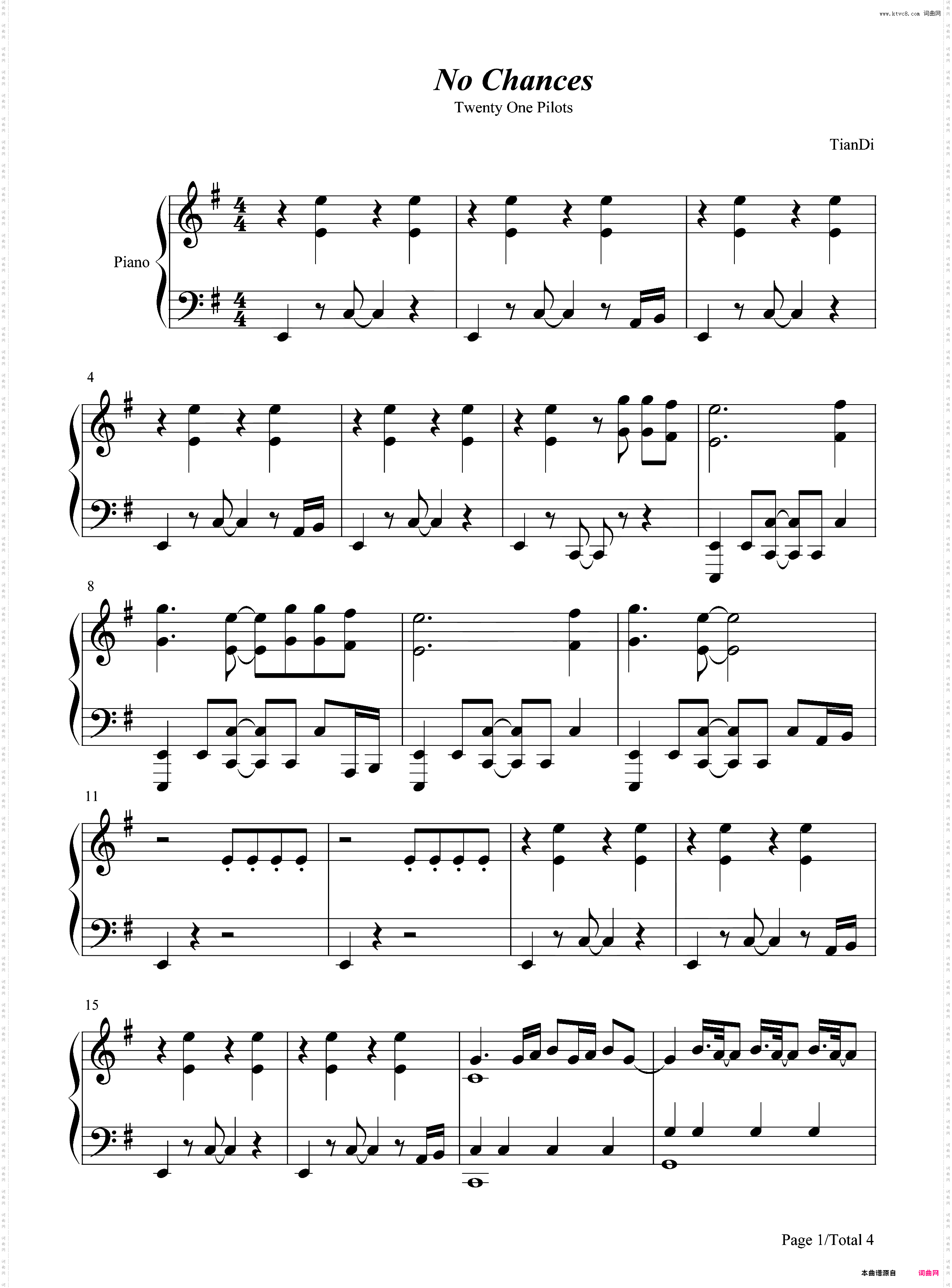No Chances-Twenty One Pilots
