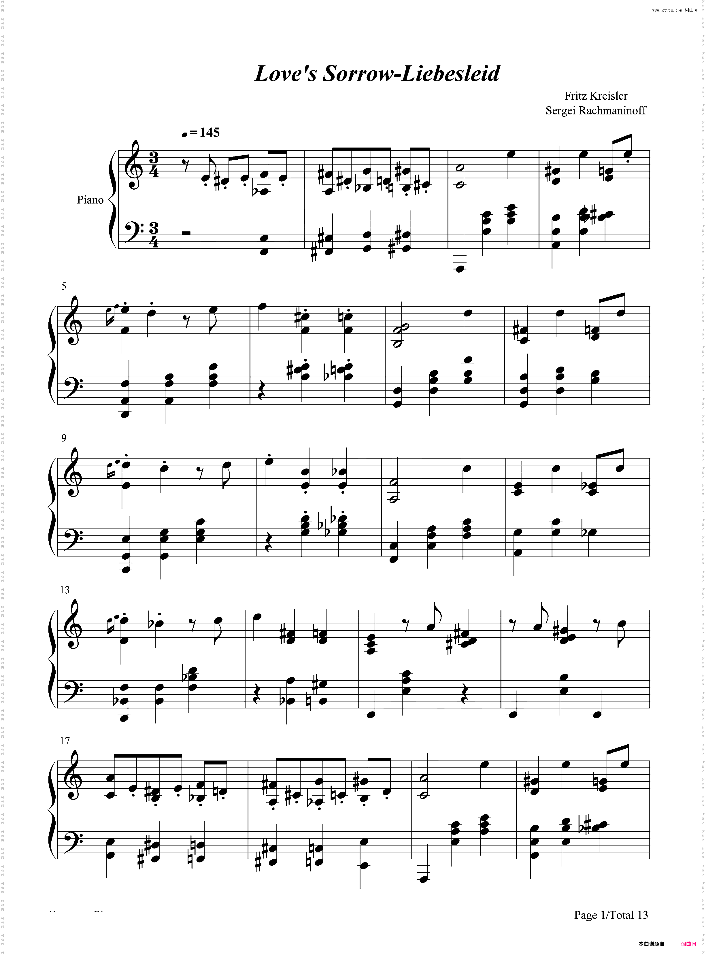 爱的忧伤-Loves Sorrow-四月是你的谎言OST