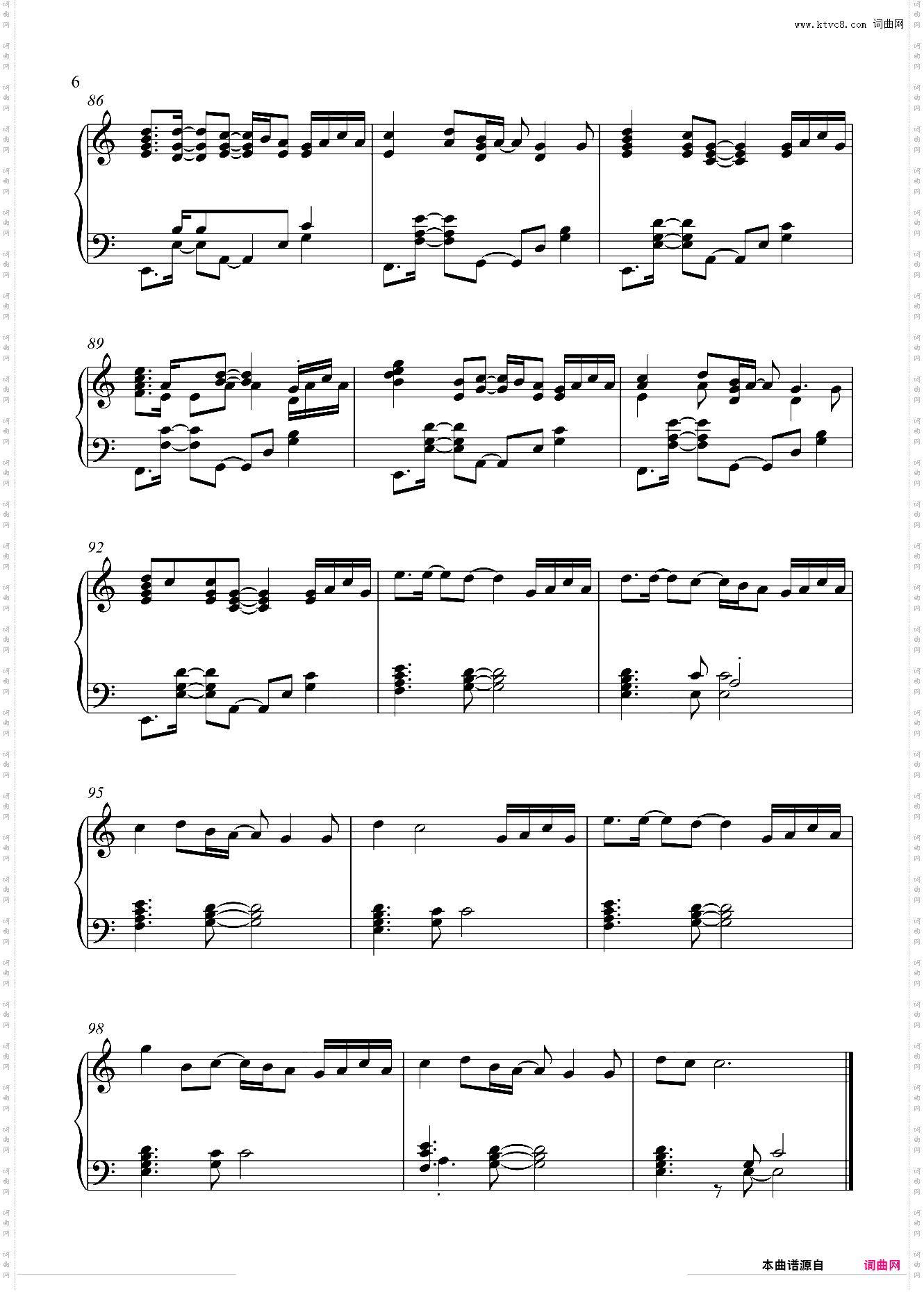 Never Gonna Give You Up - C调【完美演奏版】