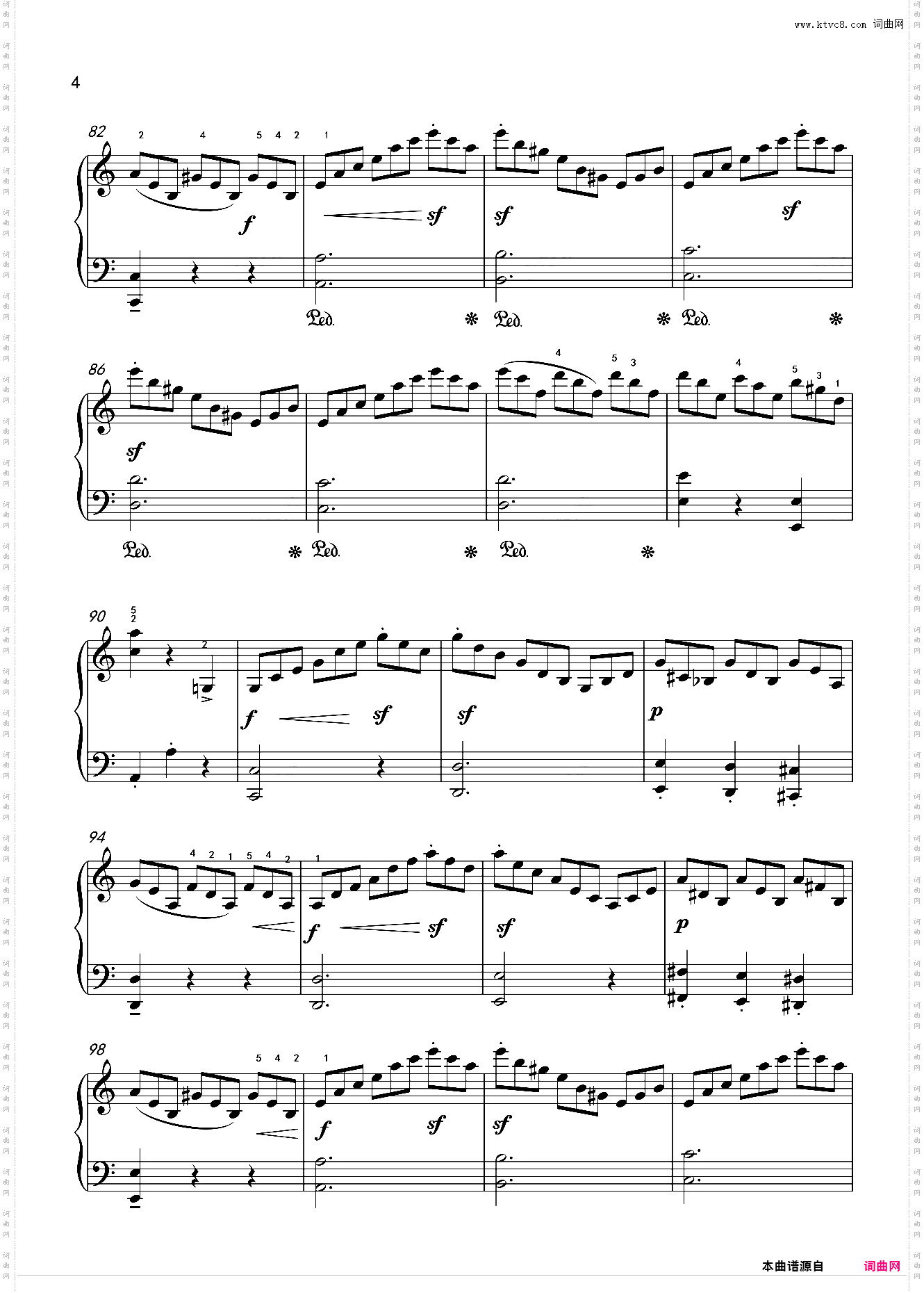 大调奏鸣曲第三乐章