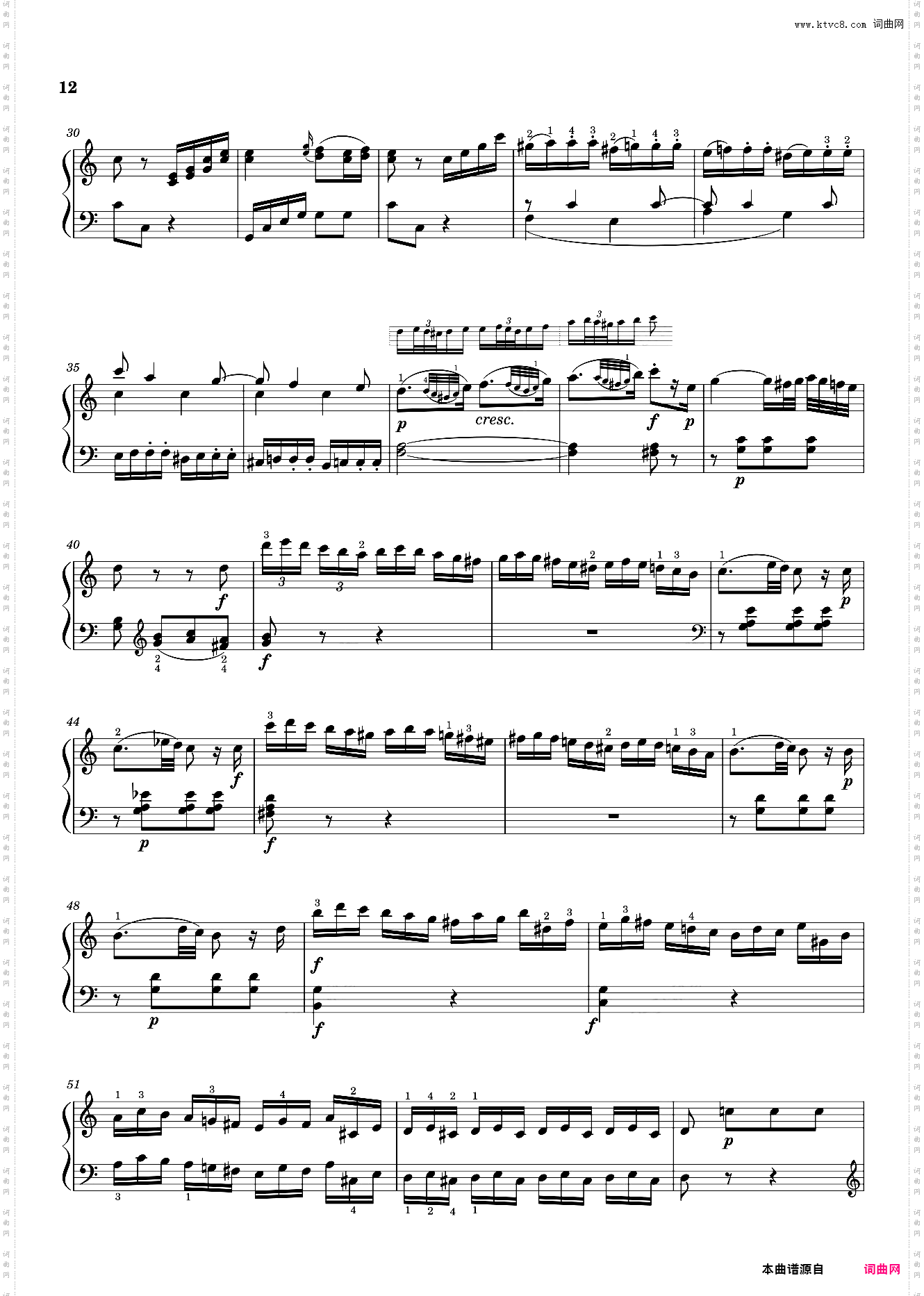 莫扎特第七钢琴奏鸣曲 Sonata No· 7, 3rd Movement K· 309