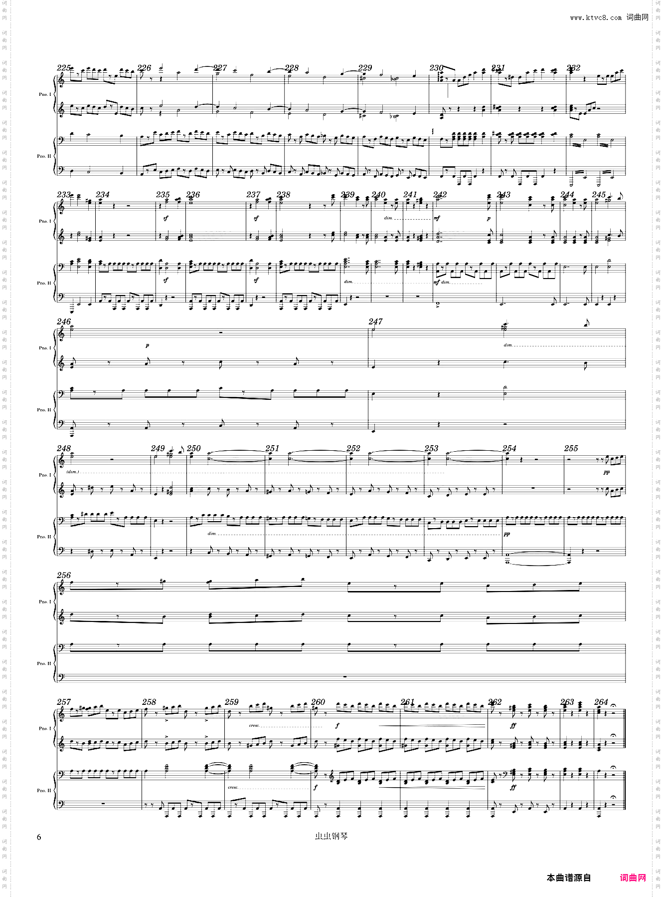 Mendelssohn Symphony No· 4, Italian, 4th Mvmt, Arr· for 2 Pianos