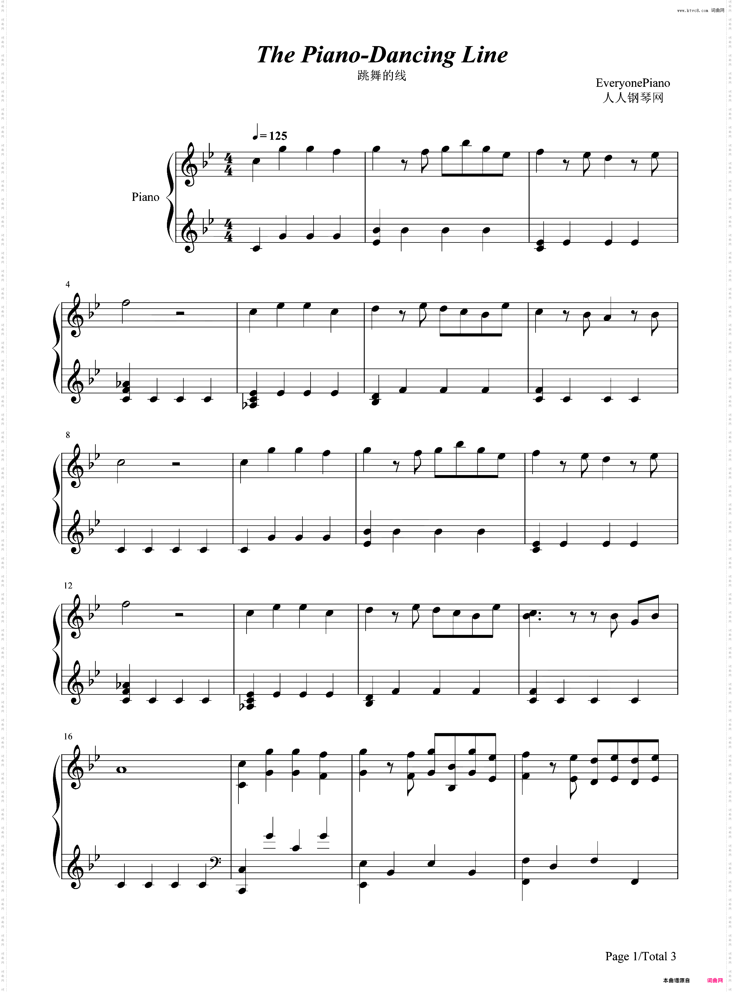 The Piano-Dancing Line-跳舞的线
