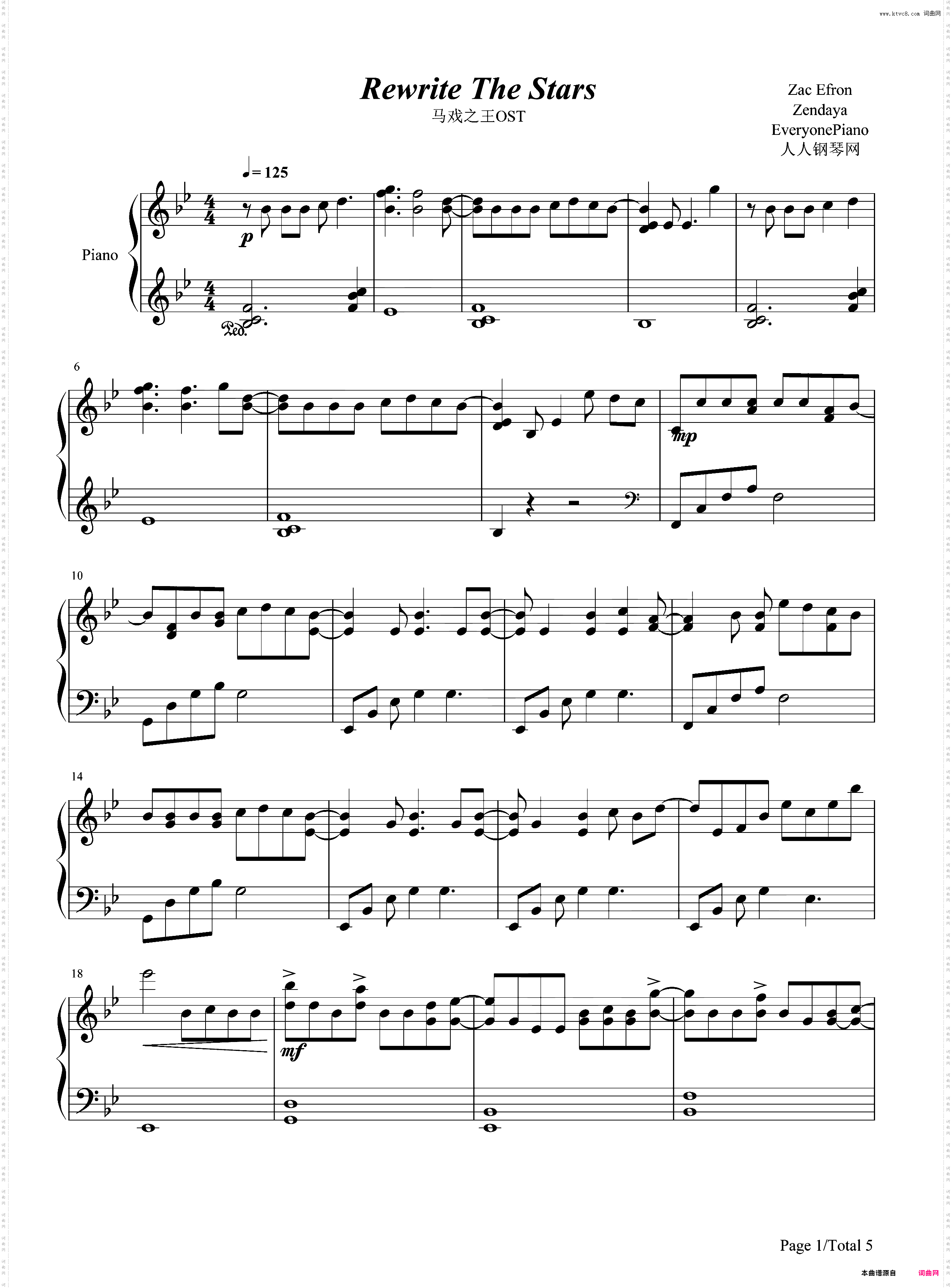 Rewrite The Stars-马戏之王OST