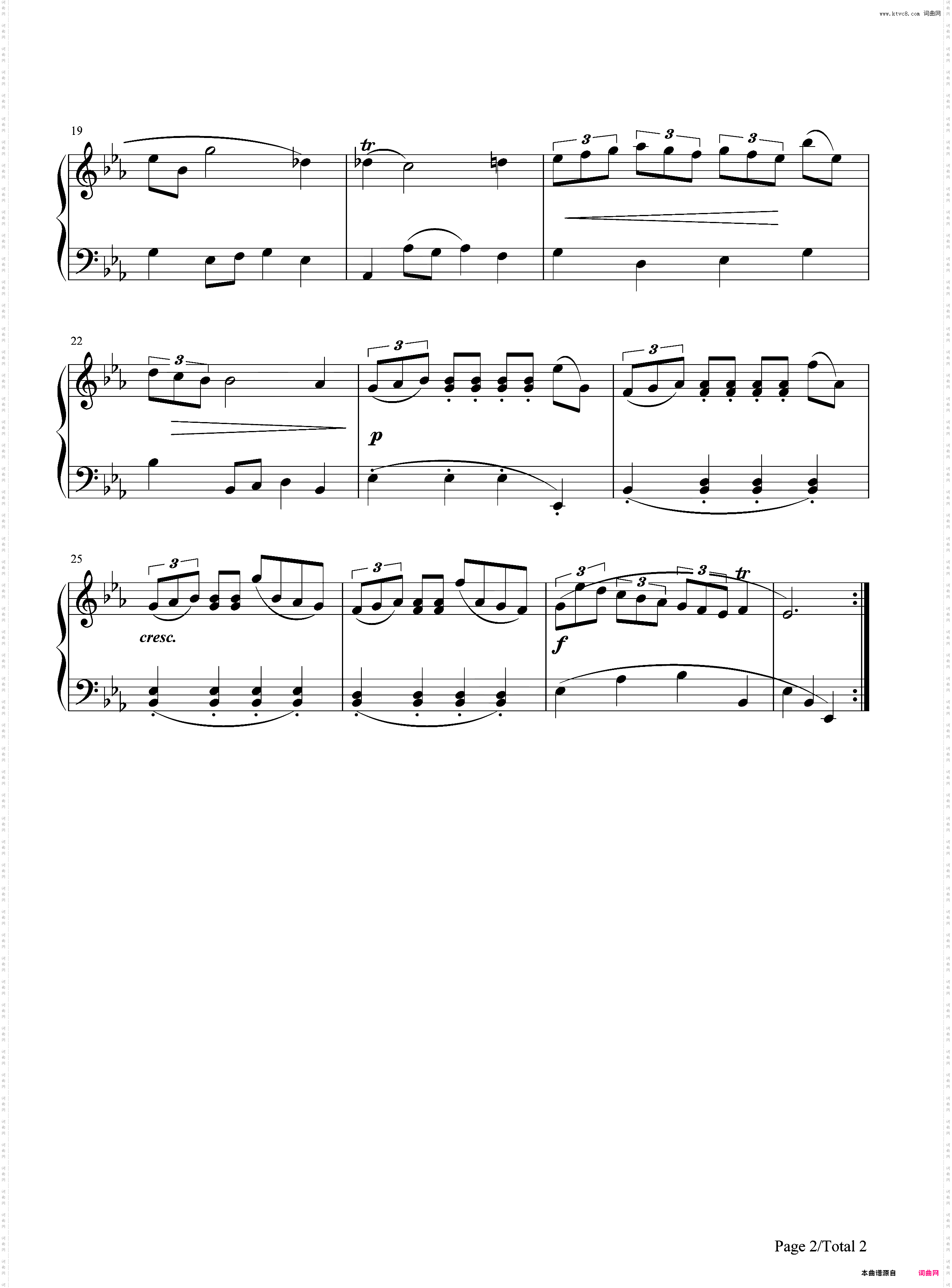 进行曲 16-巴赫初级钢琴曲集