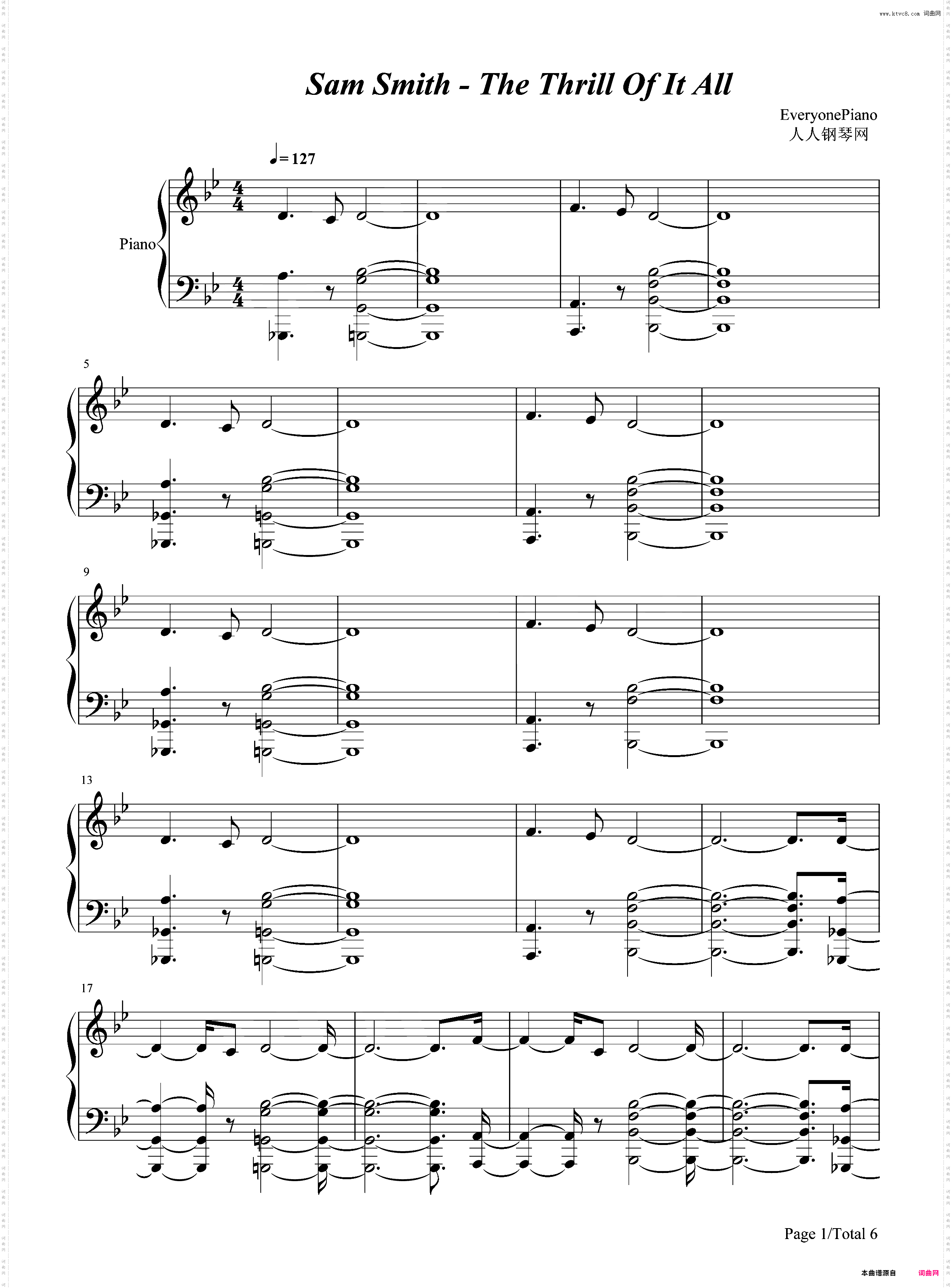 The Thrill of It All-Sam Smith