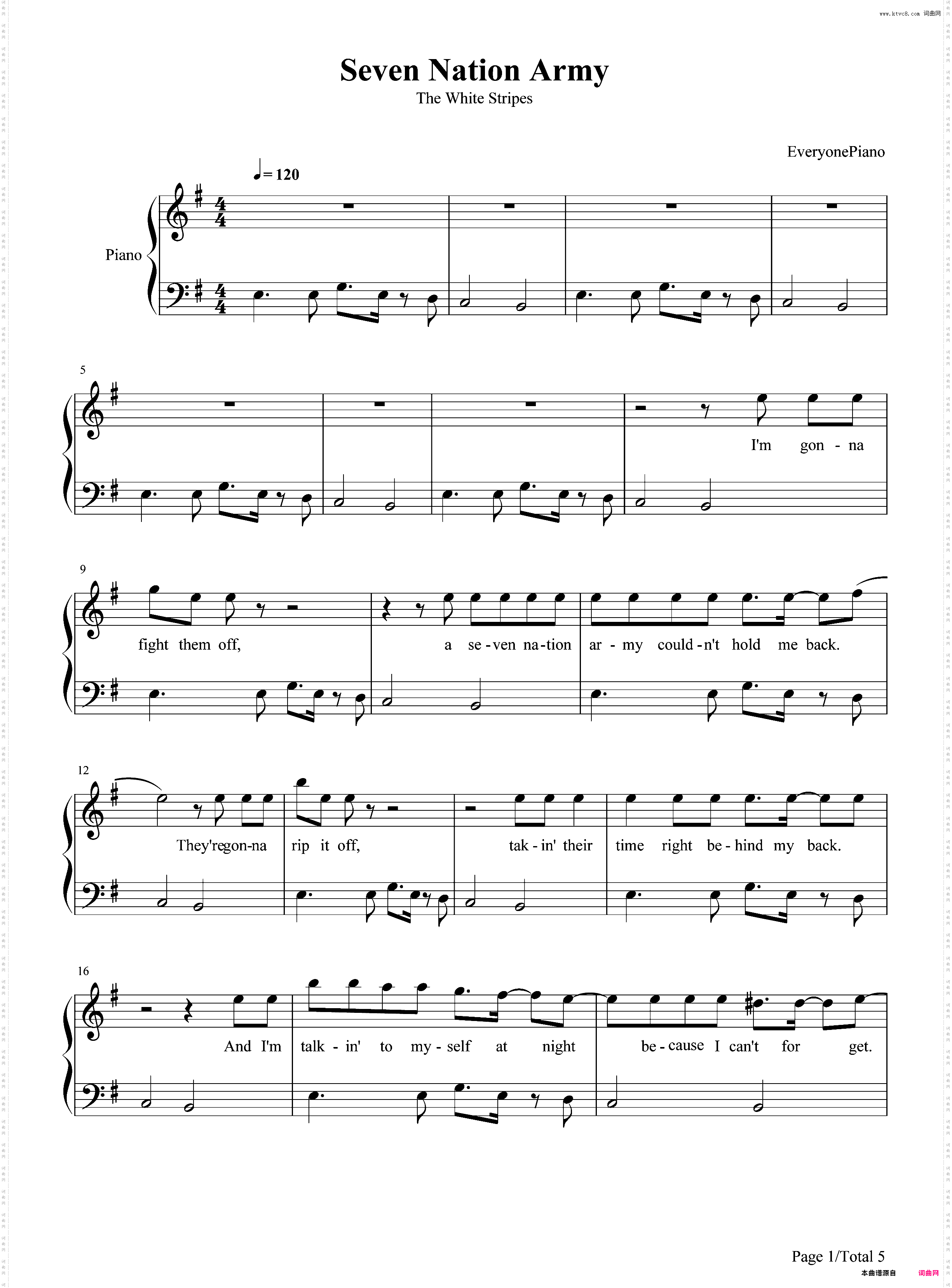 Seven Nation Army-The White Stripes