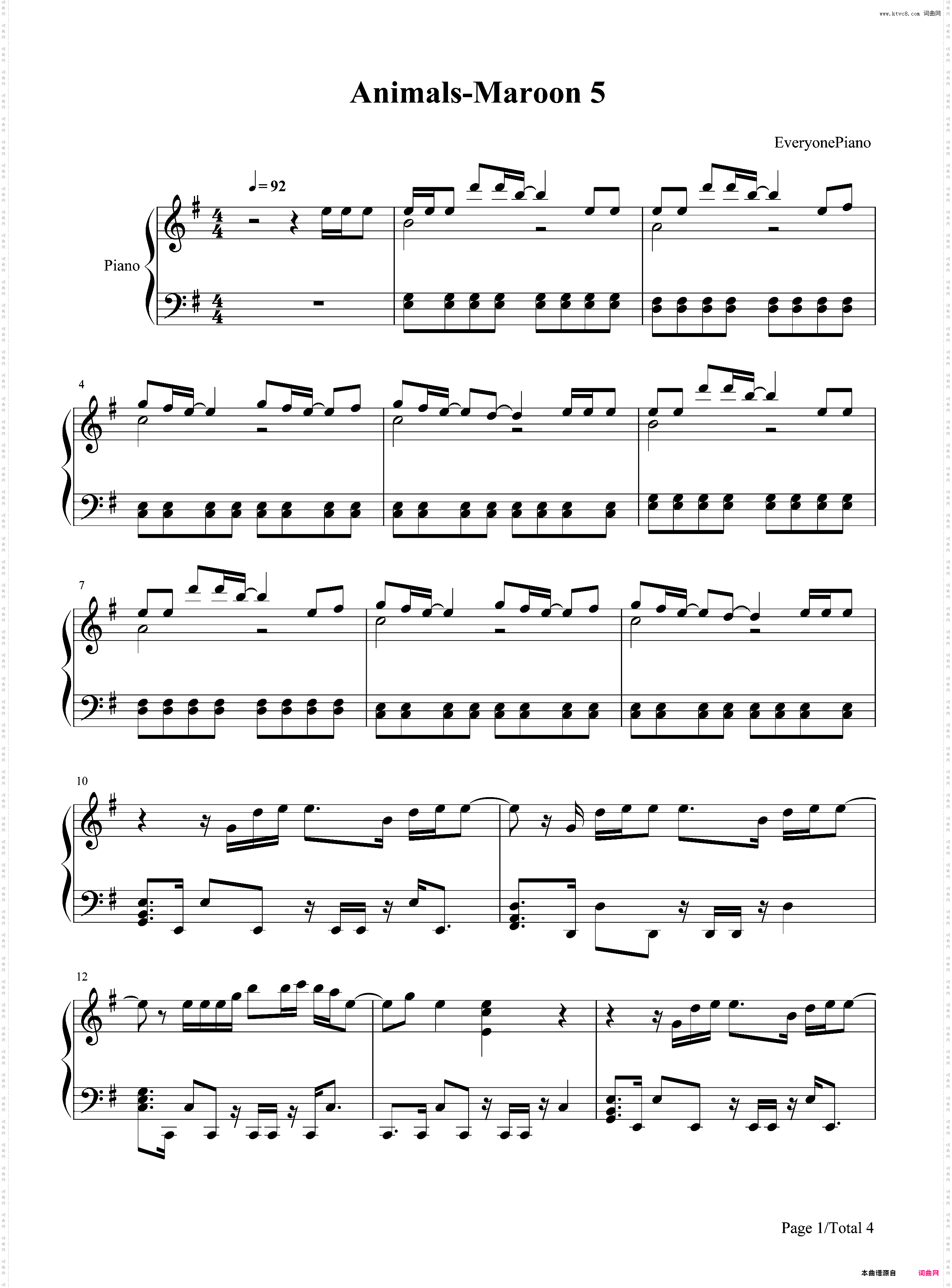 Animals-Maroon 5