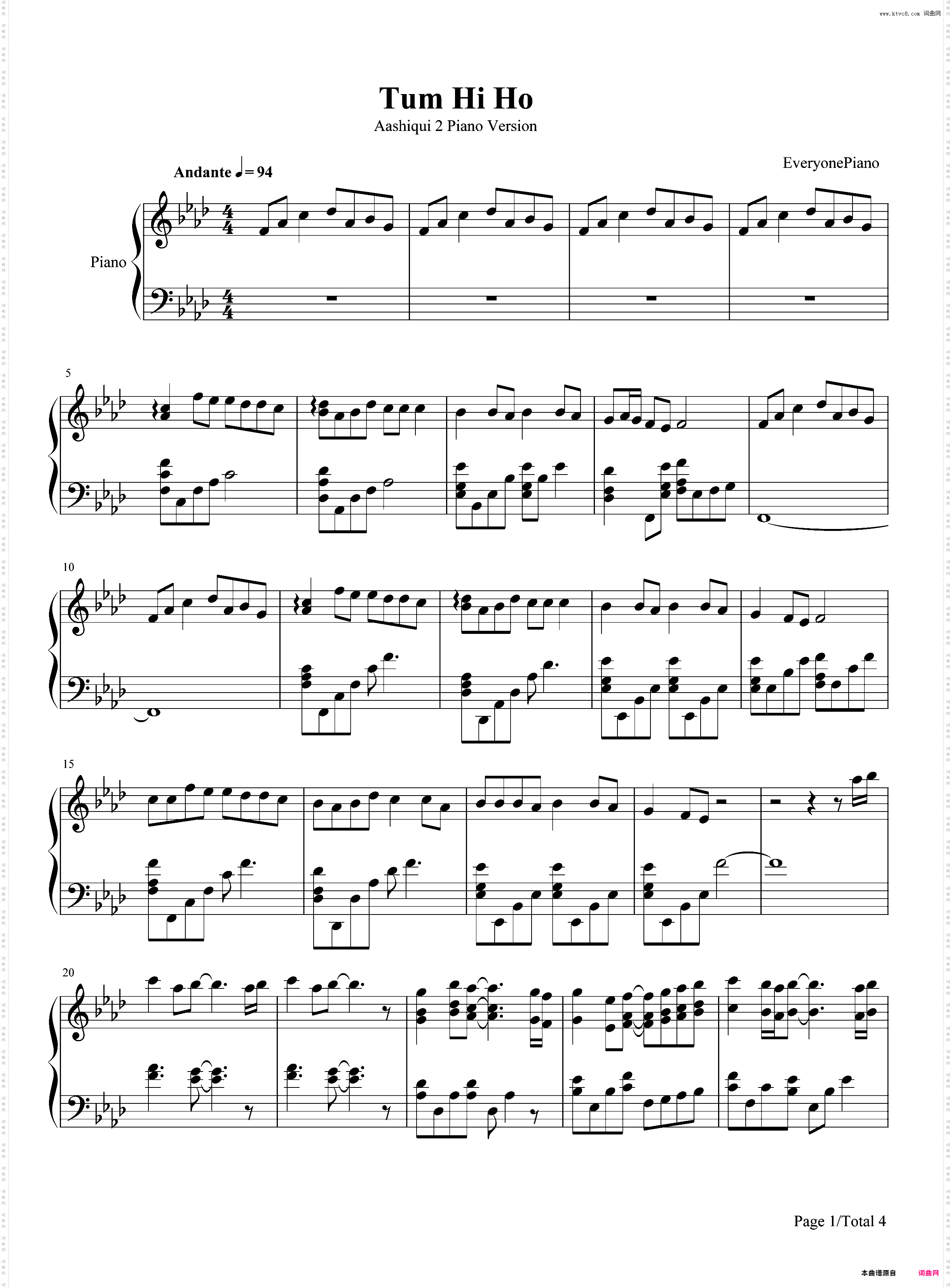 Tum Hi Ho-爱曲2插曲