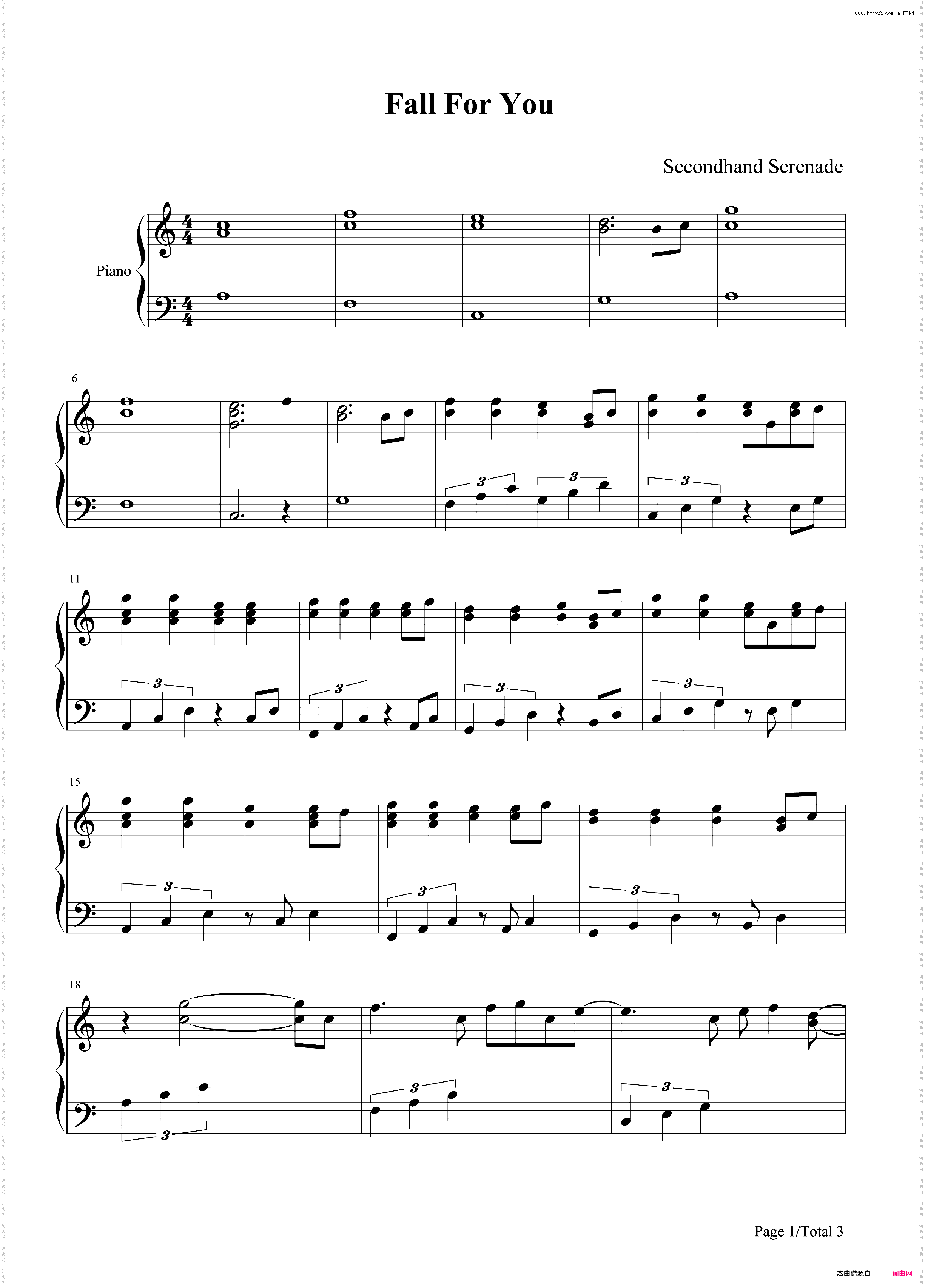 Fall for You-Secondhand Serenade