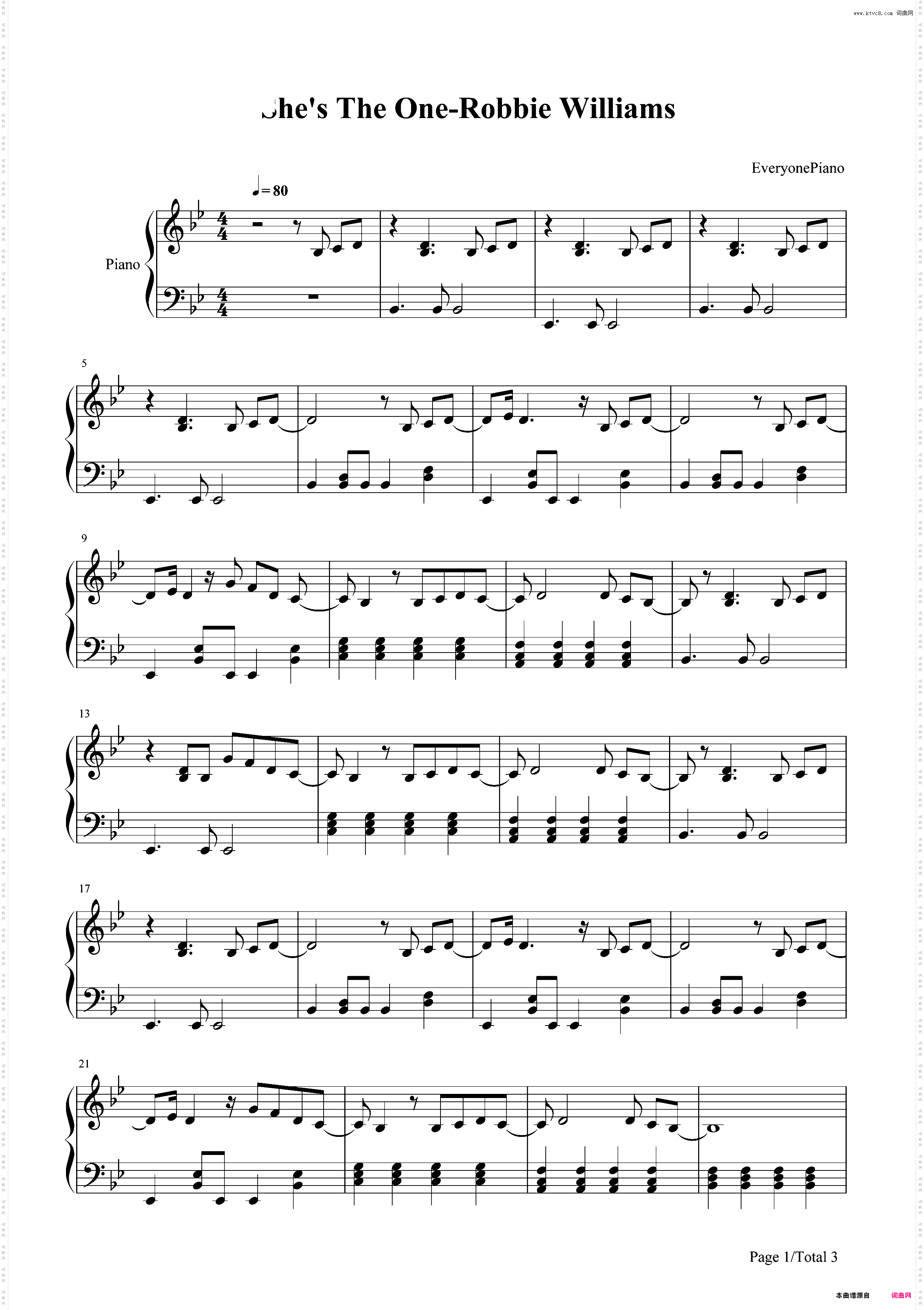 She's the One-Robbie Williams