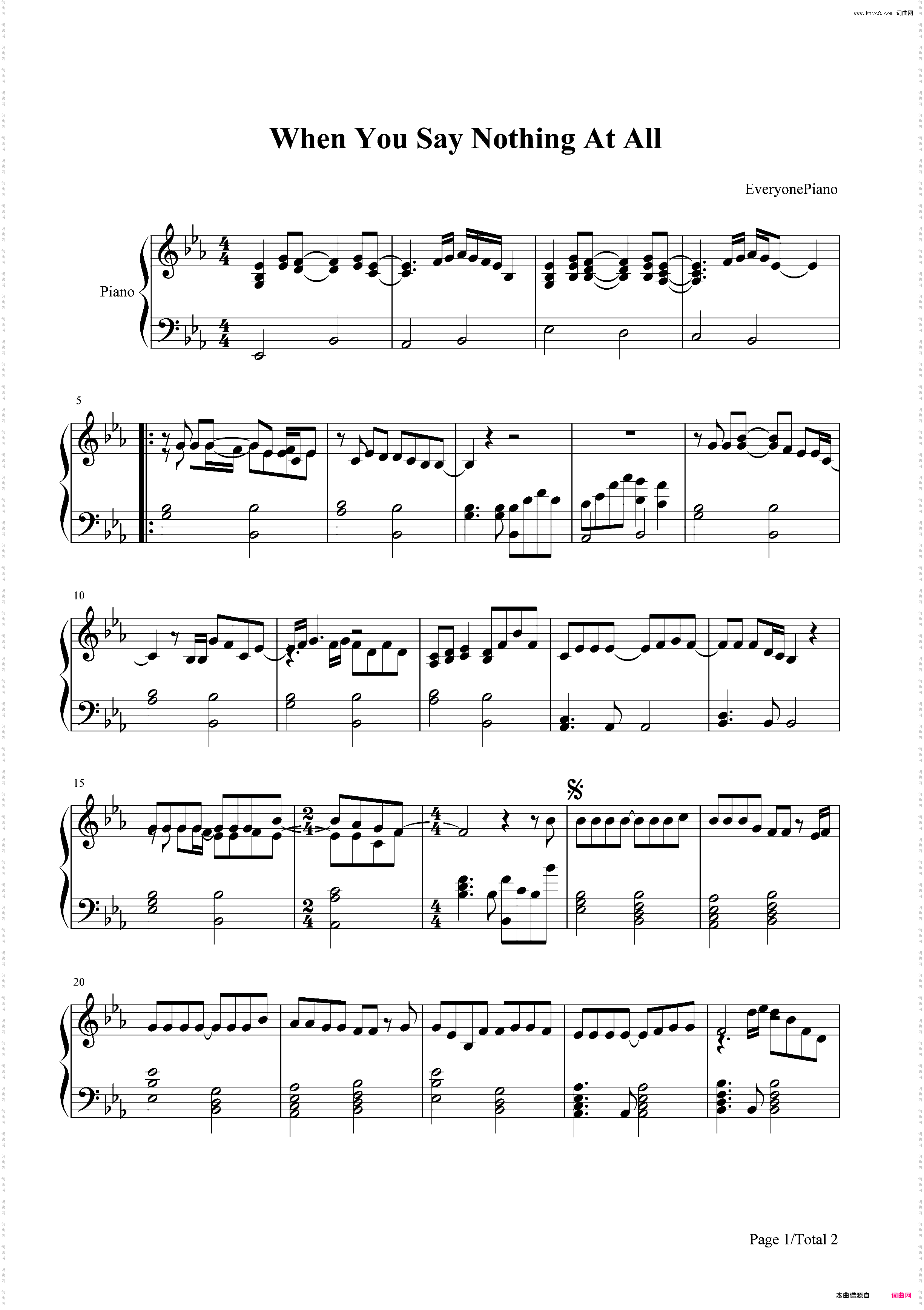 When You Say Nothing at All-诺丁山插曲