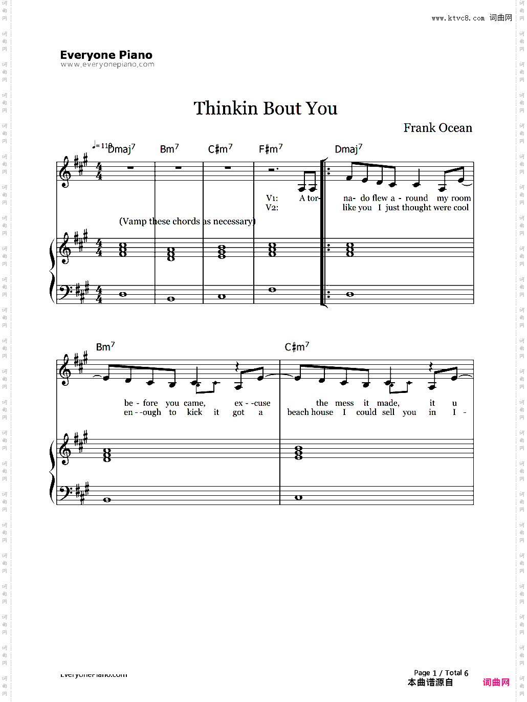 Thinkin Bout You-Frank Ocean