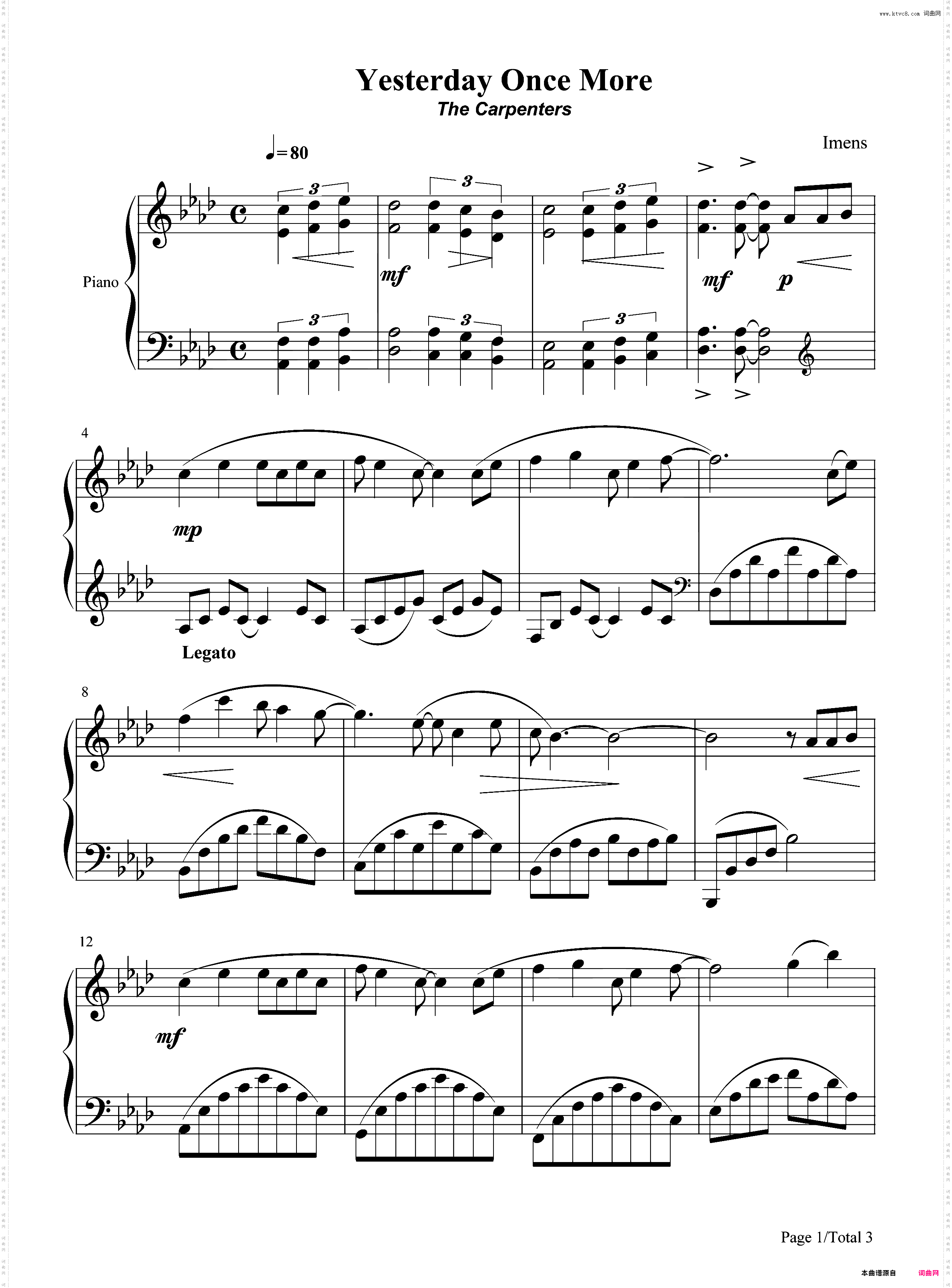 Yesterday Once More-昨日重现-The Carpenters