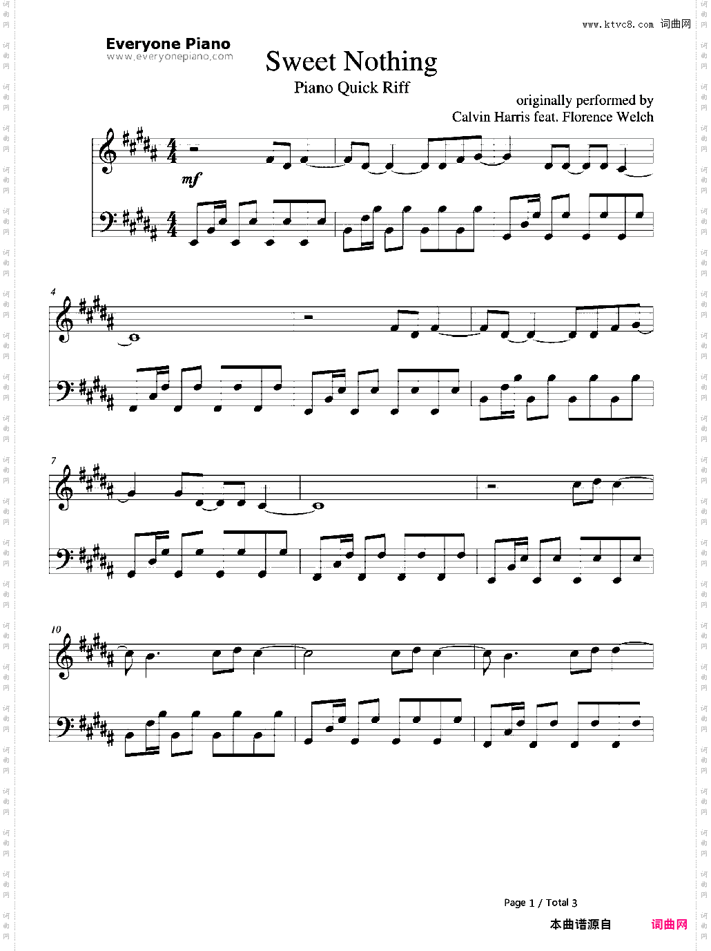 Sweet Nothing-Calvin Harris