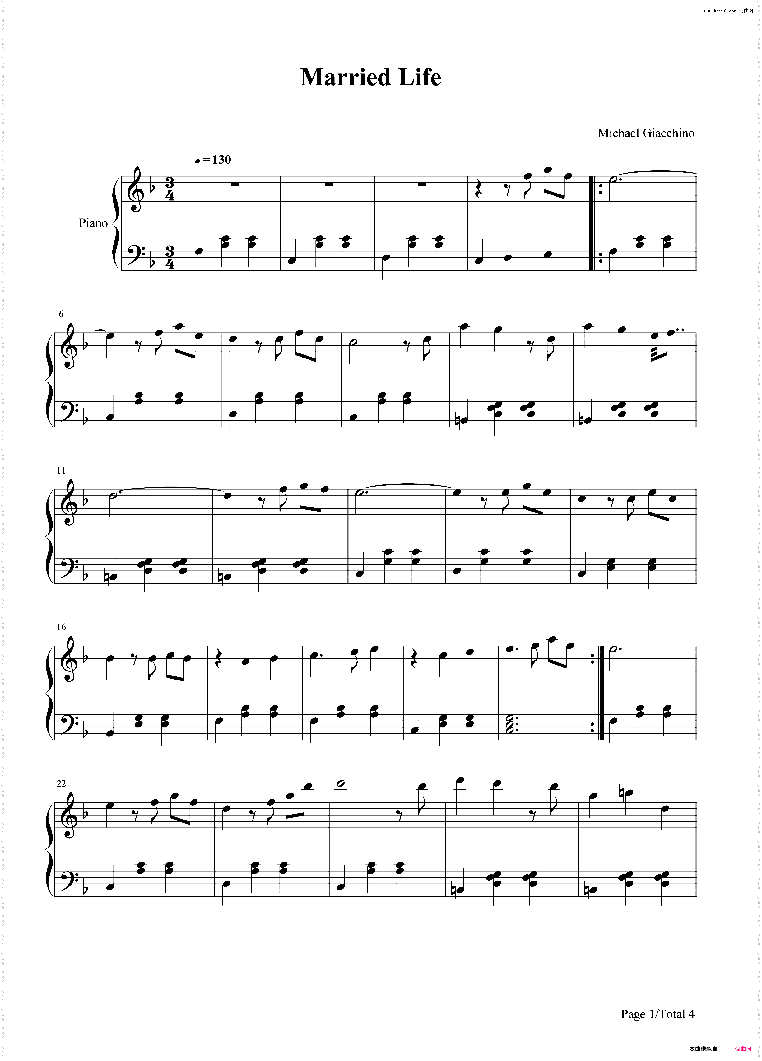 Married Life-飞屋环游记 OST-Michael Giacchino