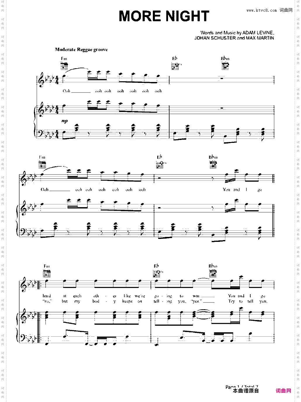 One More Night-Maroon 5
