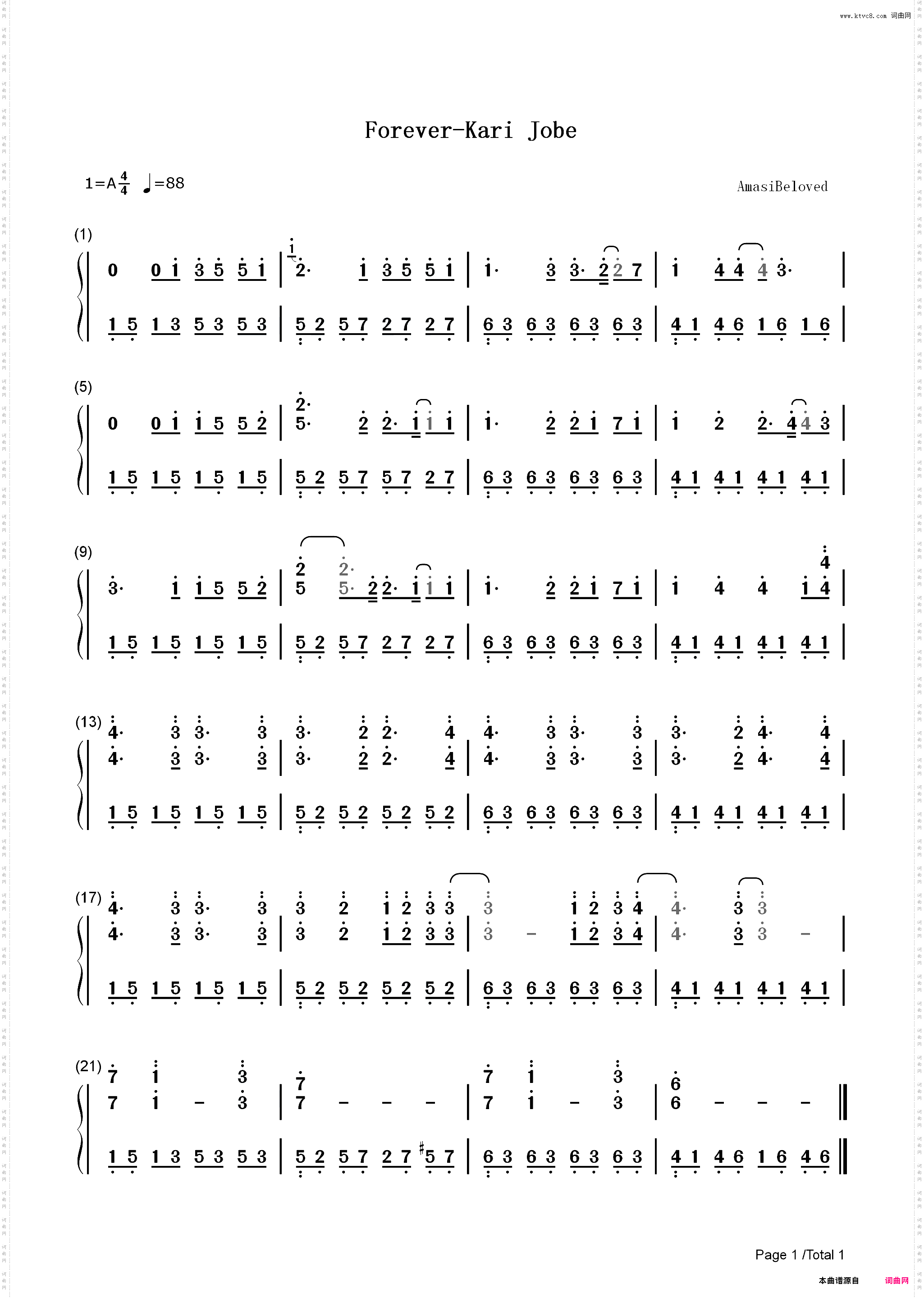 Forever-Kari Jobe_简谱版