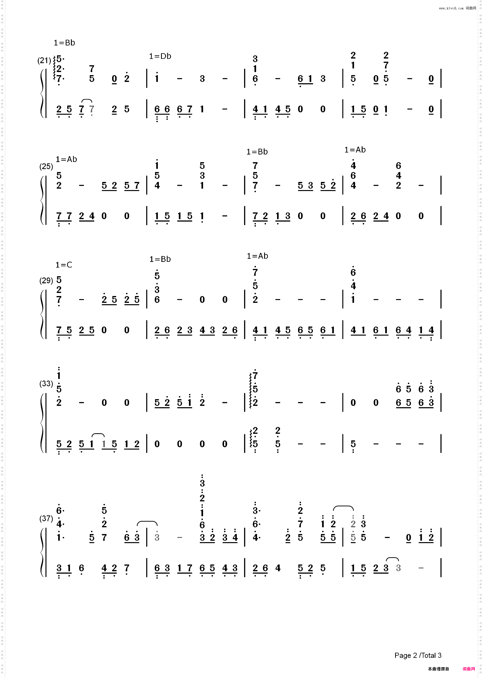 さよなら君の声-纯白交响曲OST_简谱版