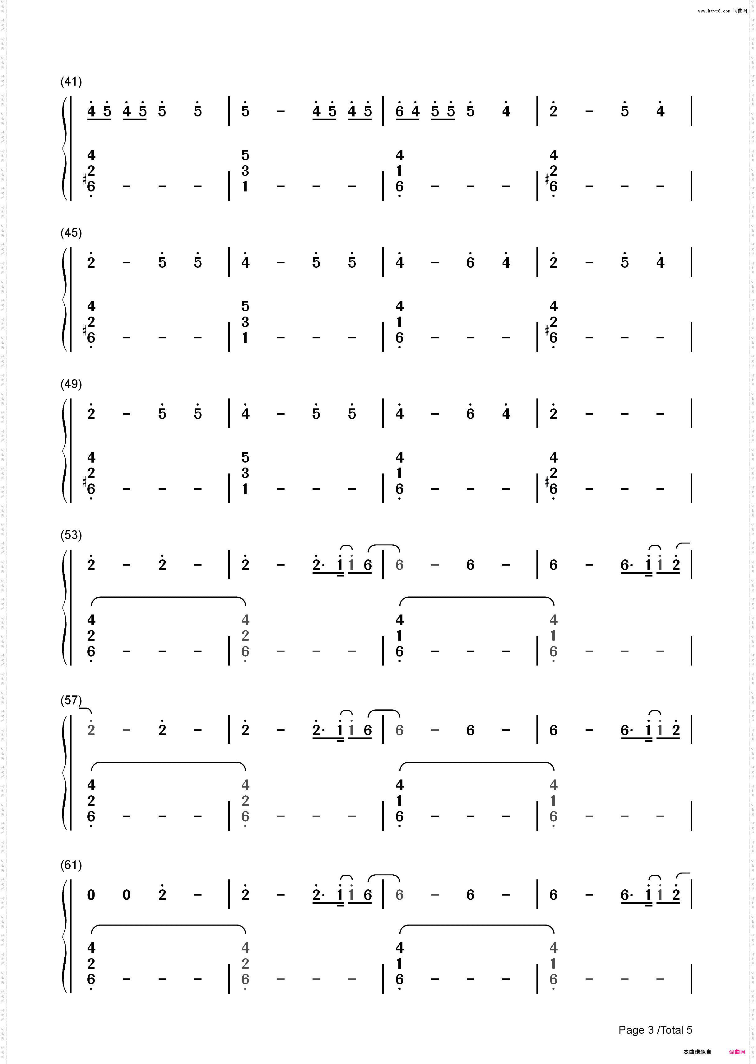Saved My Life-Sia_简谱版