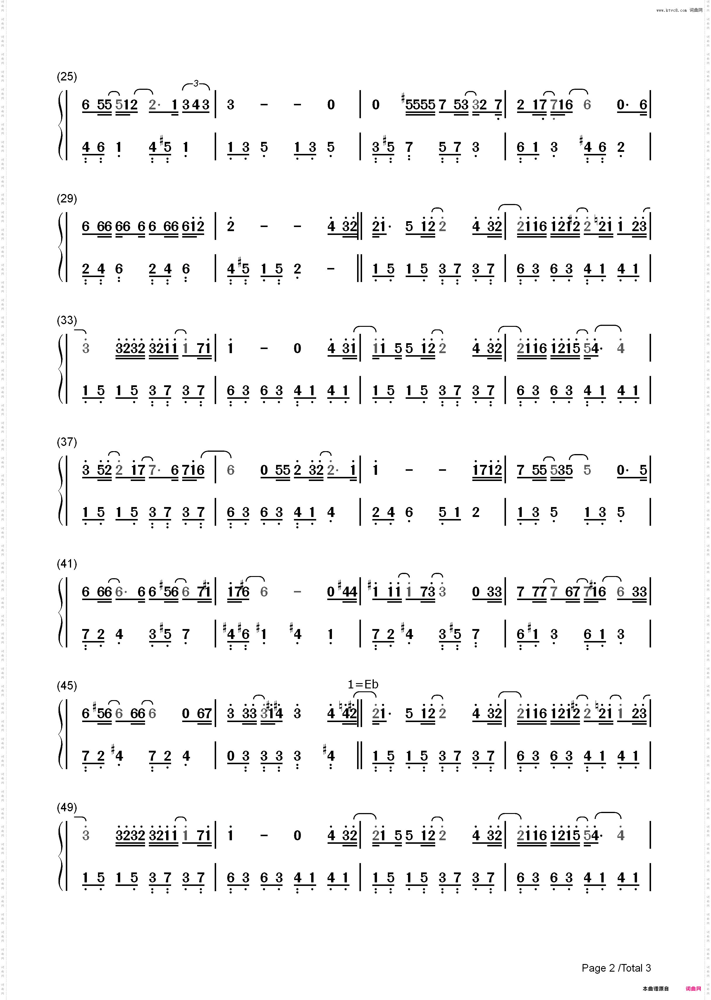 I Just Wanna Stay With You_简谱版