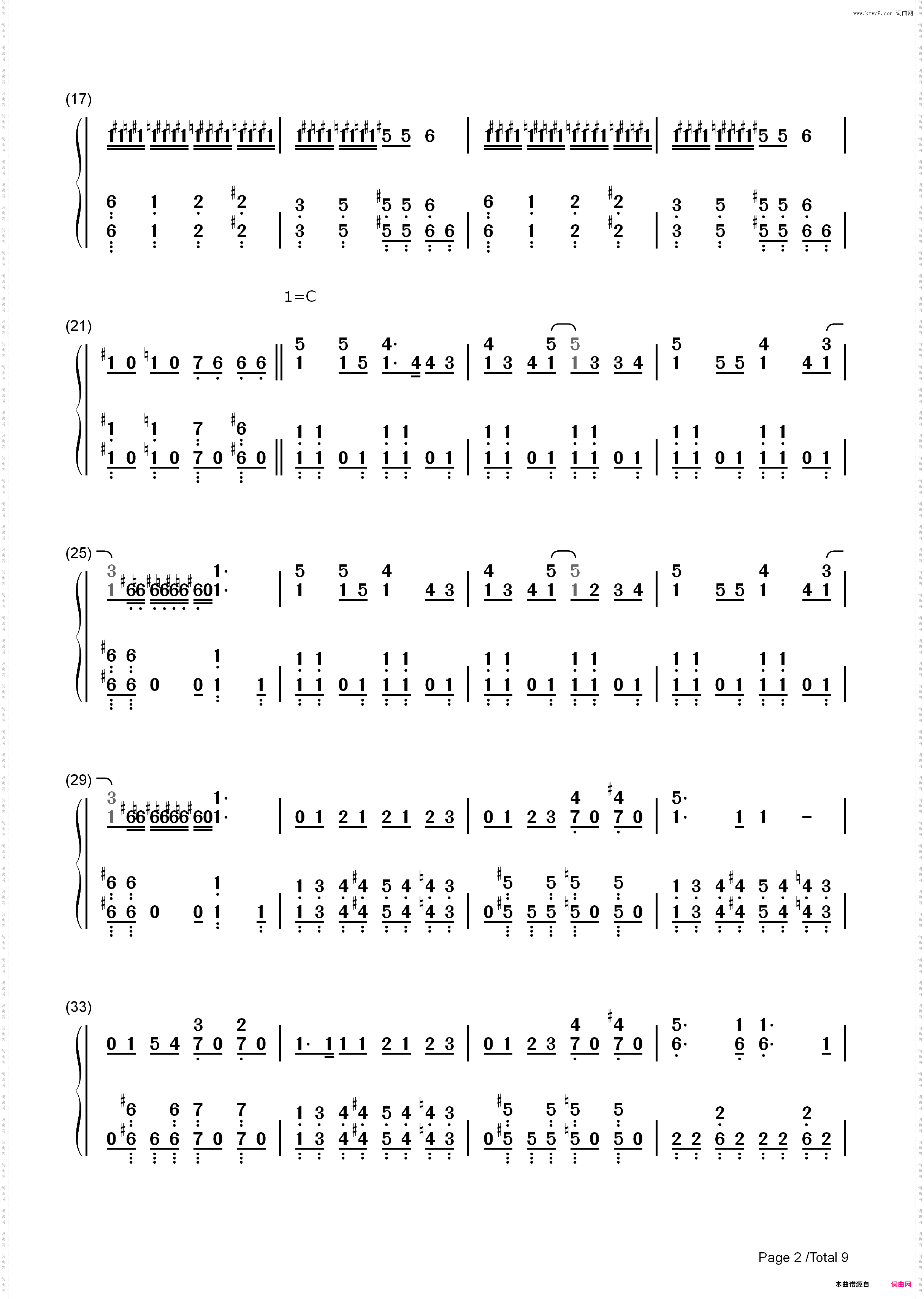 Utauyo!!MIRACLE-K-ON!!后期主题曲_简谱版