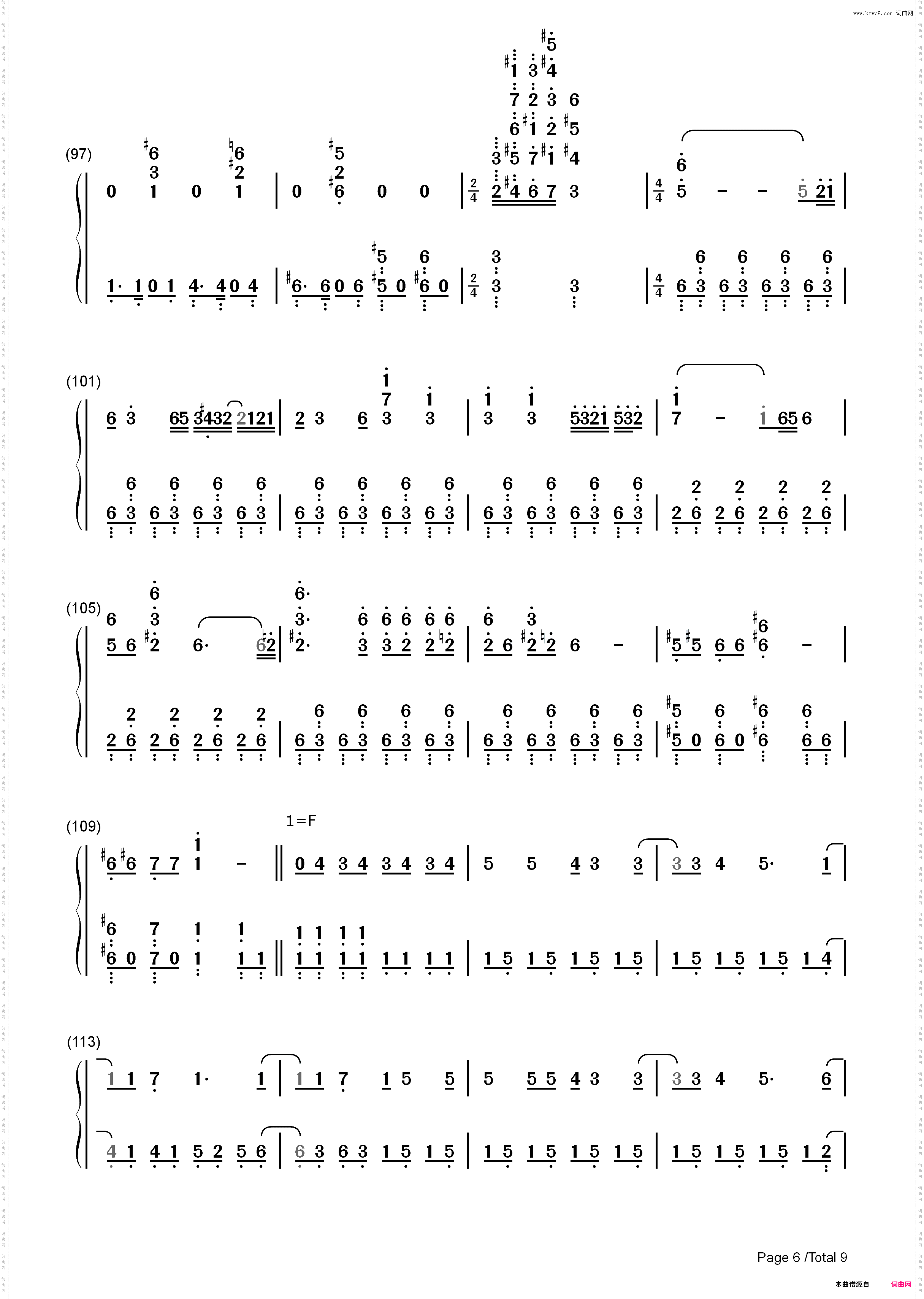 Utauyo!!MIRACLE-K-ON!!后期主题曲_简谱版