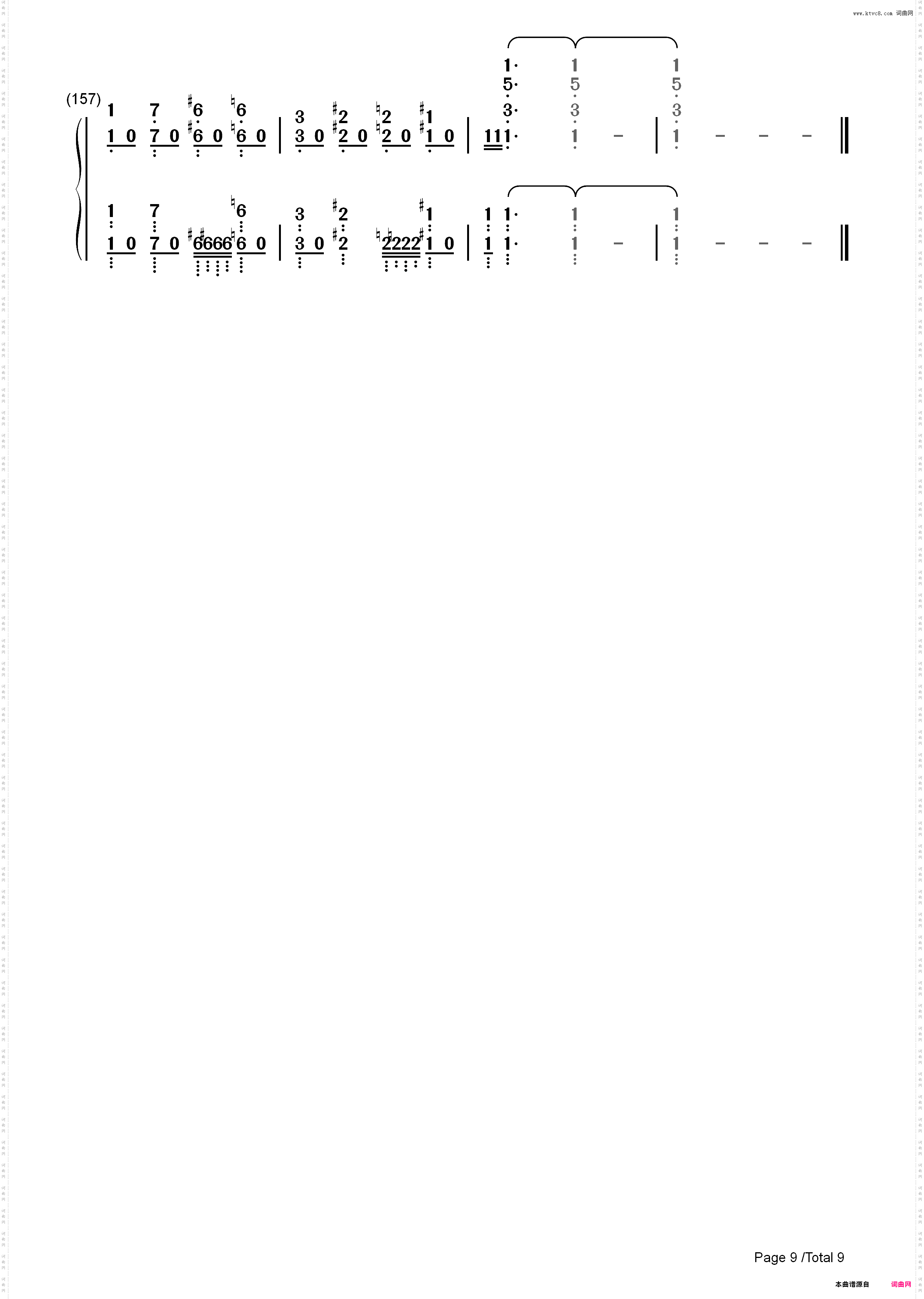 Utauyo!!MIRACLE-K-ON!!后期主题曲_简谱版