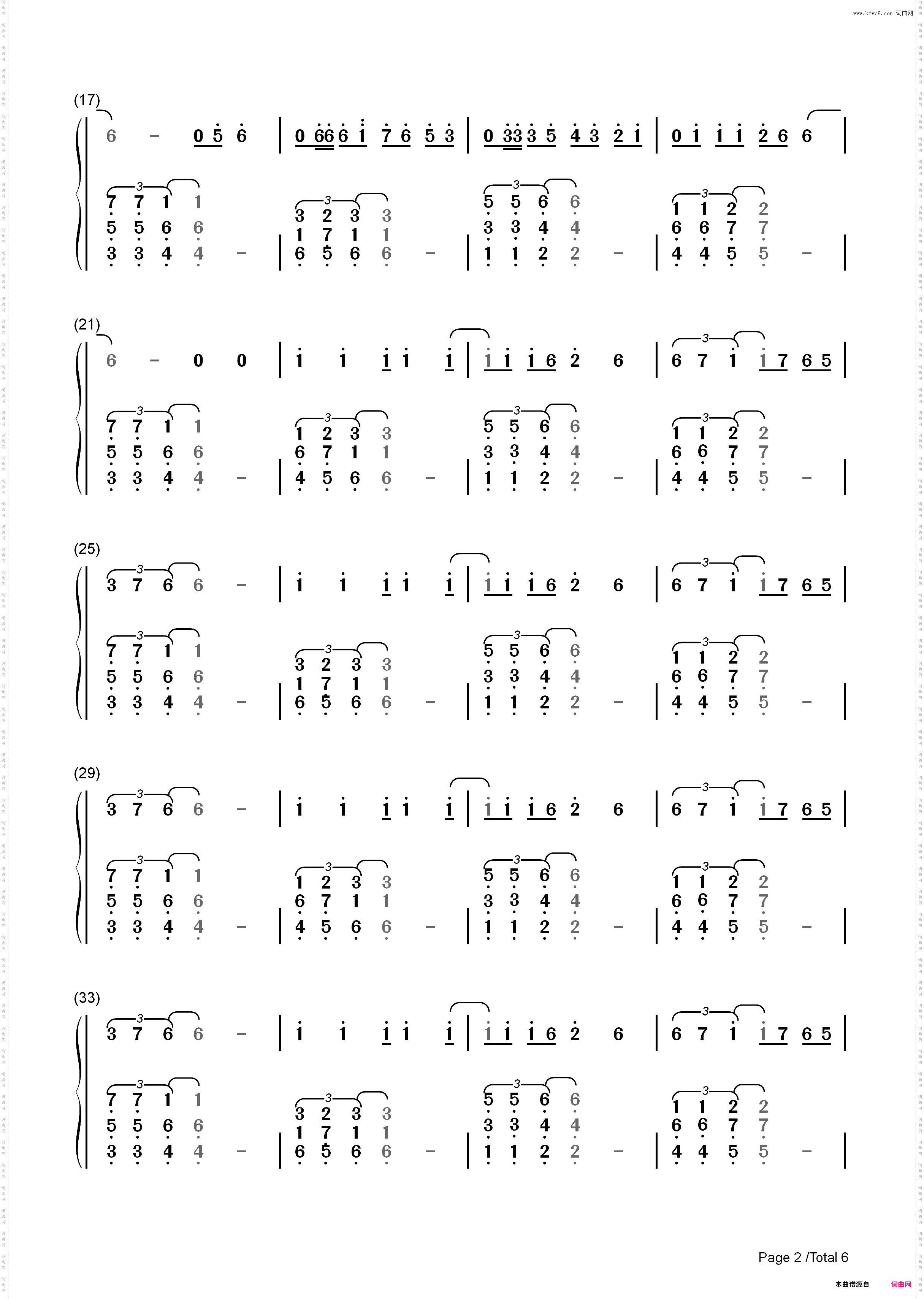Your Body-Christina Aguilera_简谱版