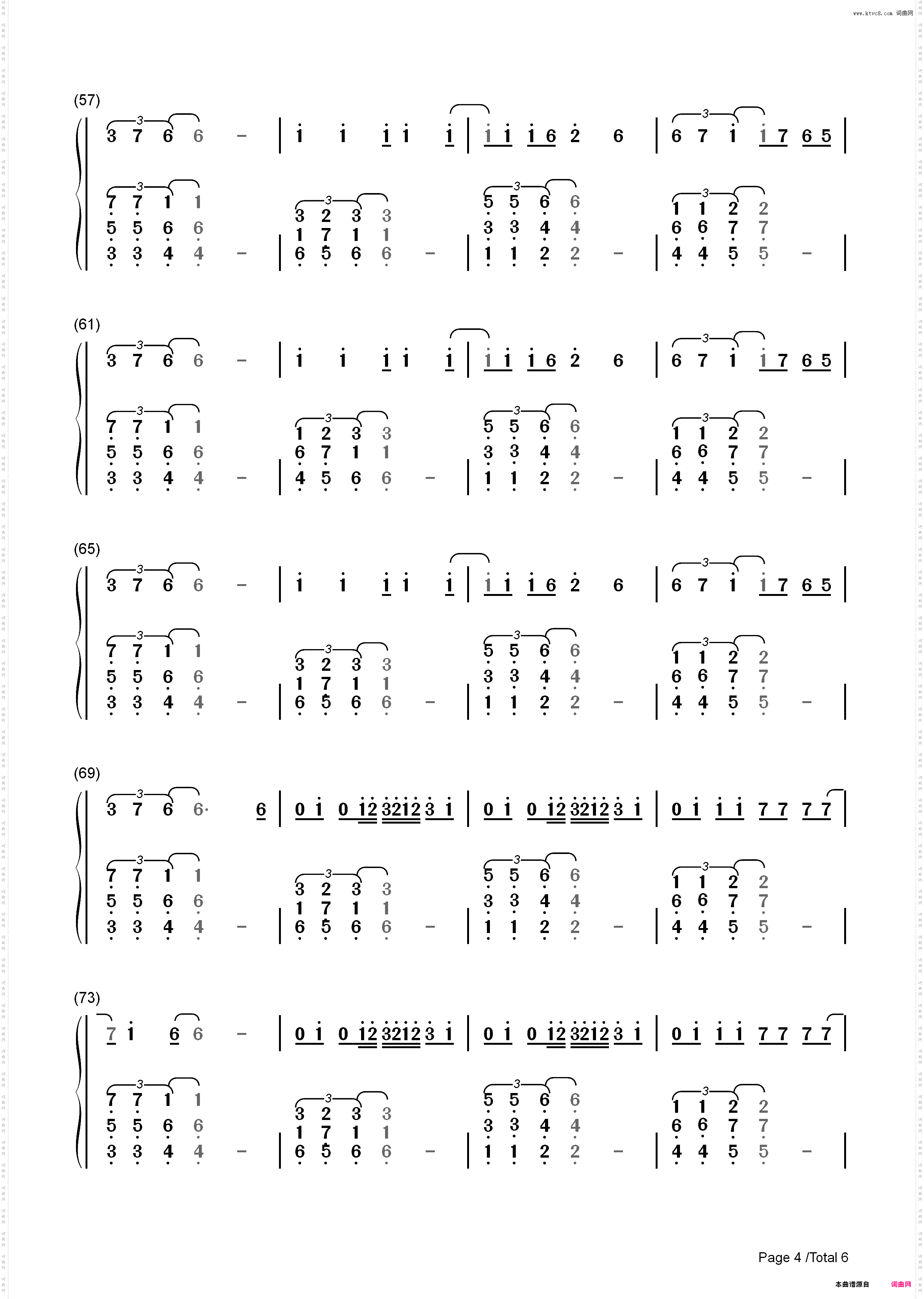 Your Body-Christina Aguilera_简谱版
