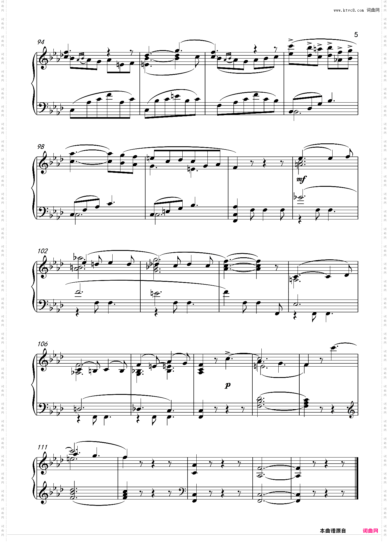 f小调夜曲 离别