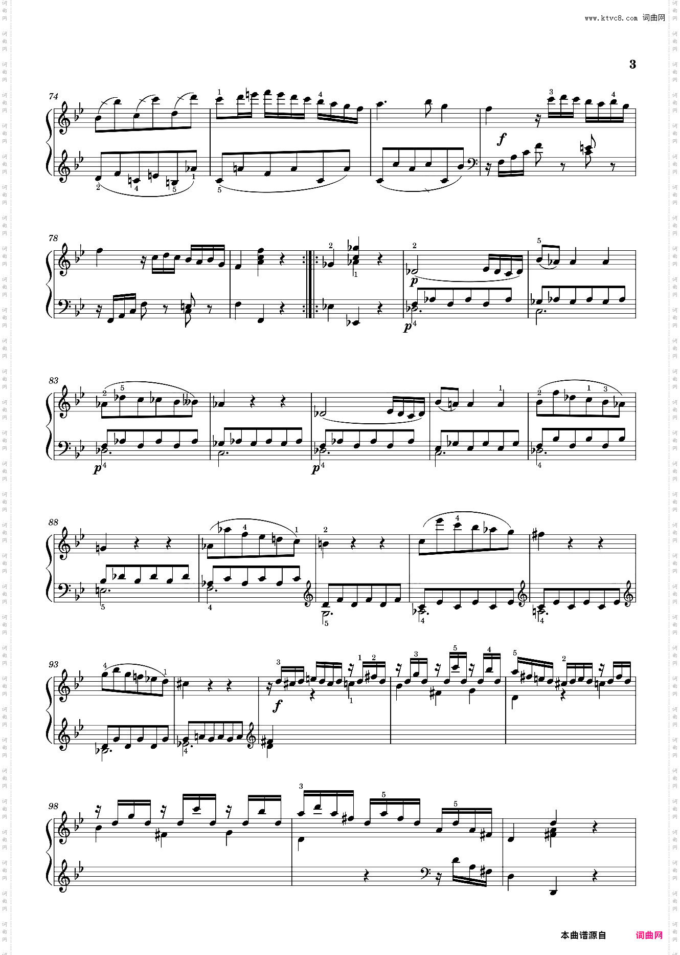 莫扎特第十七钢琴奏鸣曲 Sonata No· 17, 1st Movement K· 570