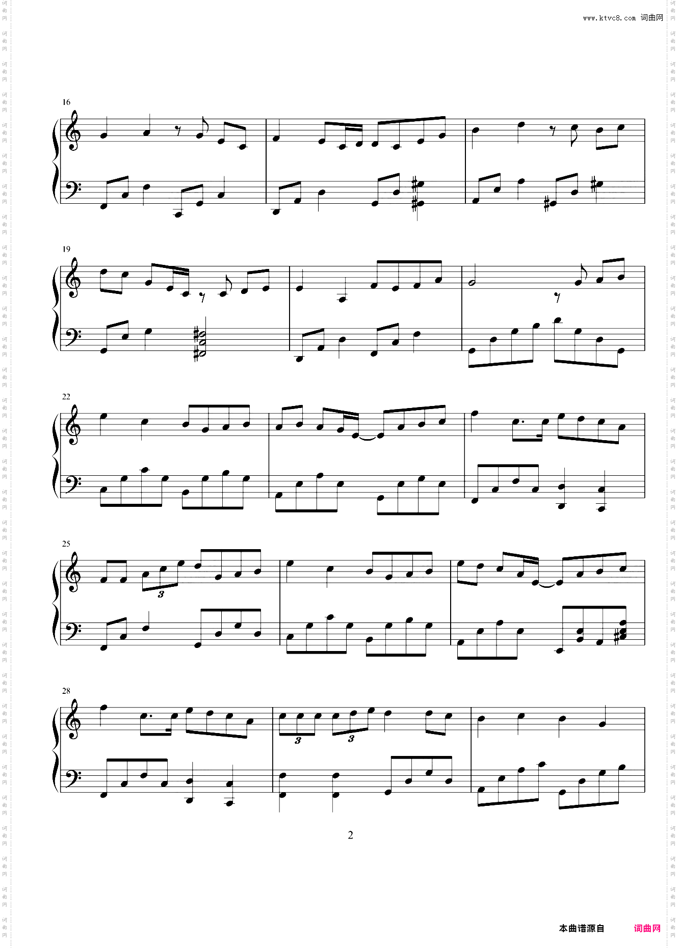 K歌之王_C调简易版 陈奕迅 流行经典